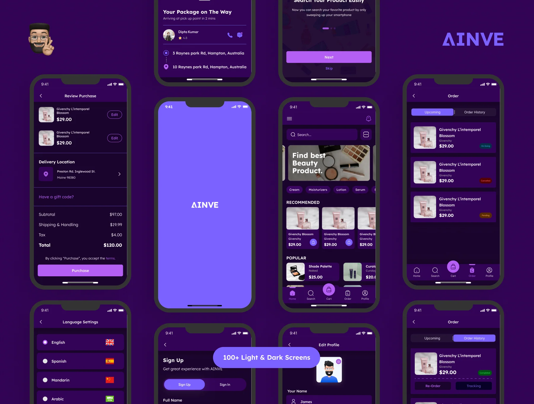 Ainve Beauty Product App Design 7