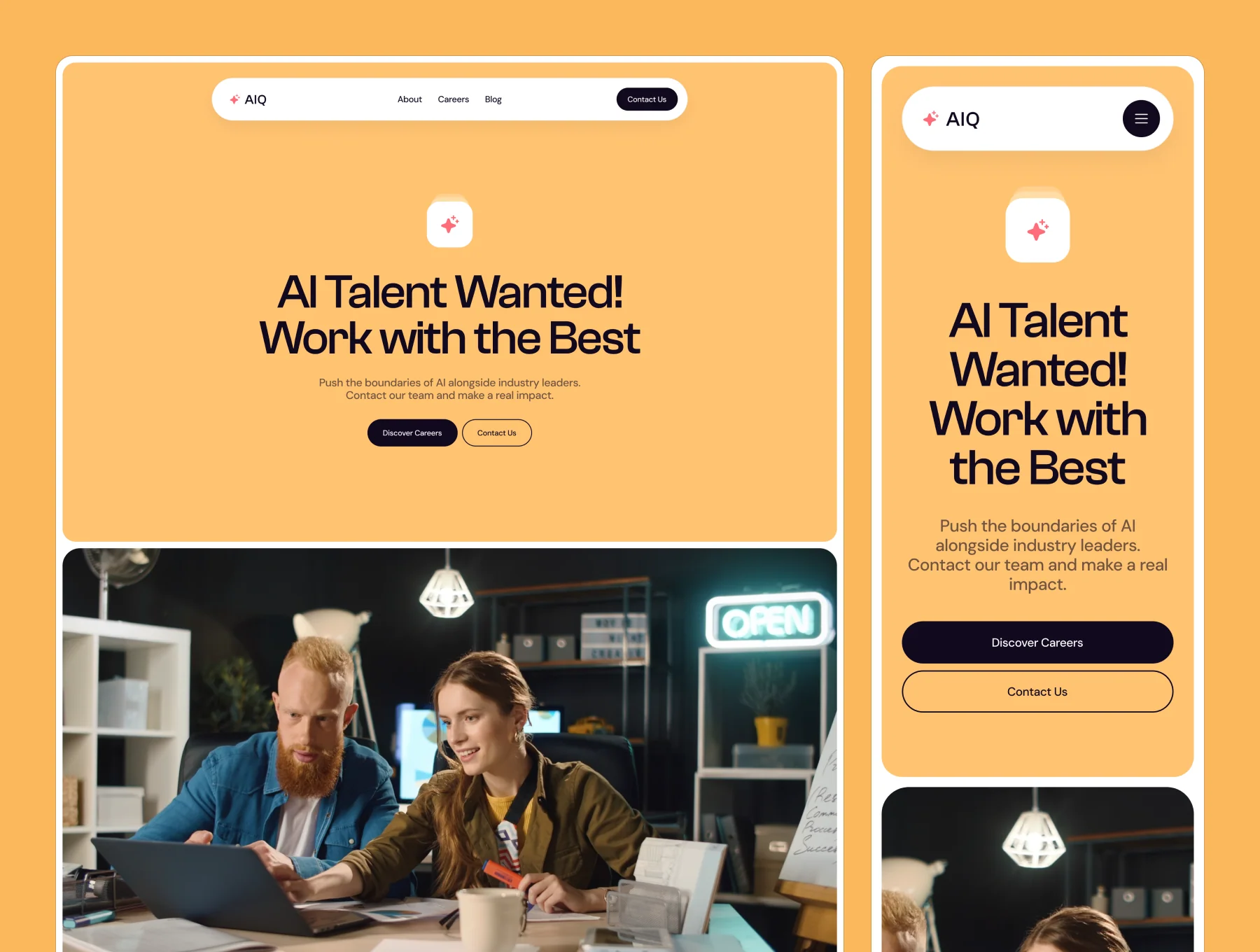 AIQ Extend — Hiring Website Template 3