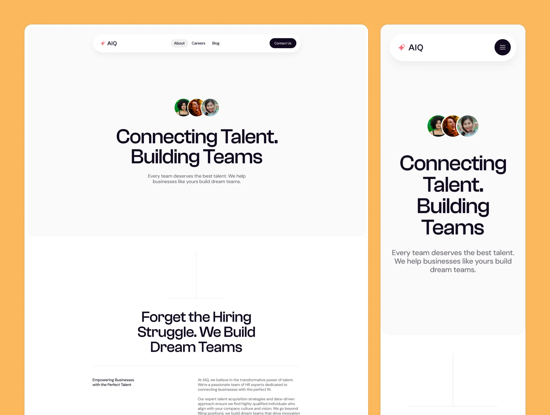 AIQ Extend — Hiring Website Template 4