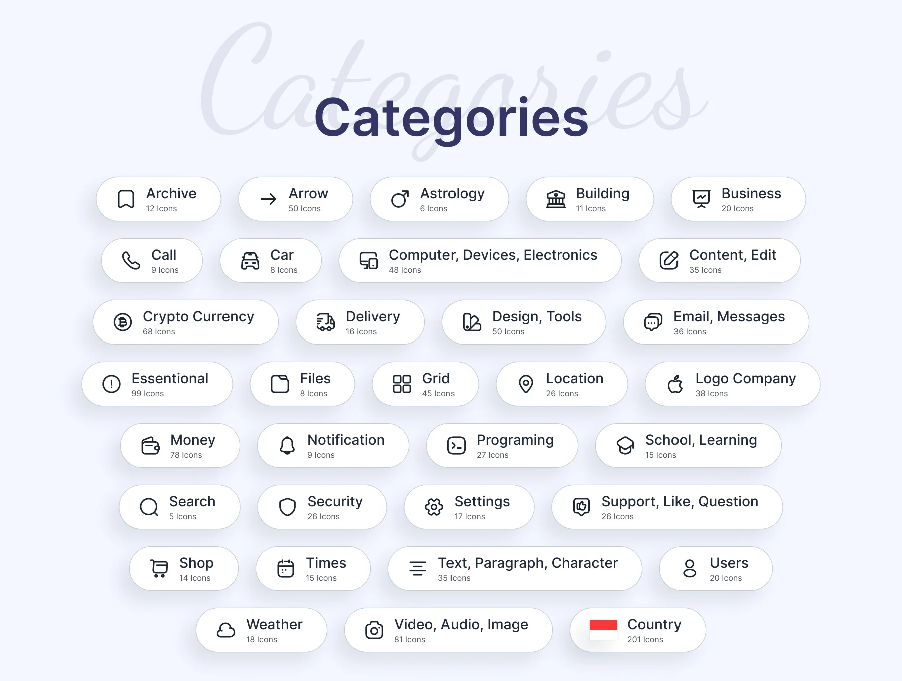 Airaa Design  –  2,000+ Icons Set 5