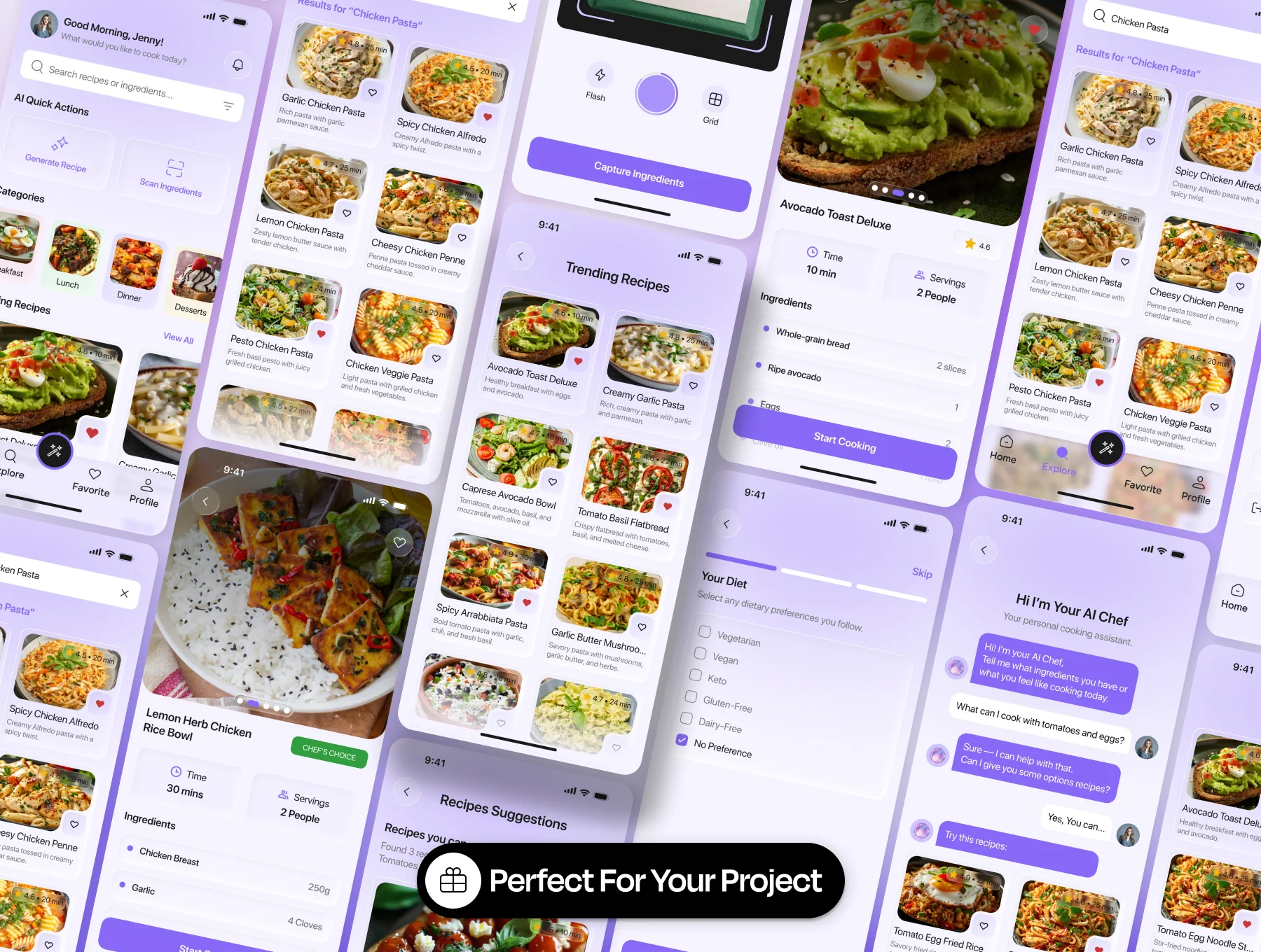 AIRecipe – Mobile App UI Kit 3