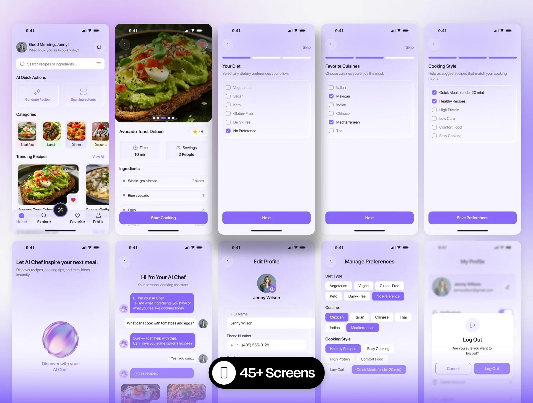 AIRecipe – Mobile App UI Kit 4
