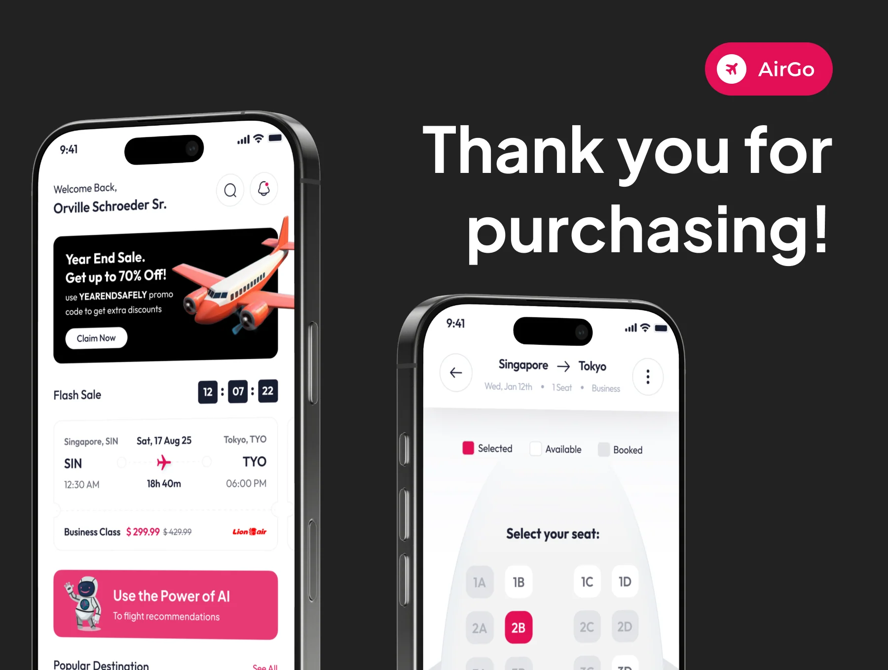 AirGo - AI Planning and Flight Booking  App IOS UI Kits 6