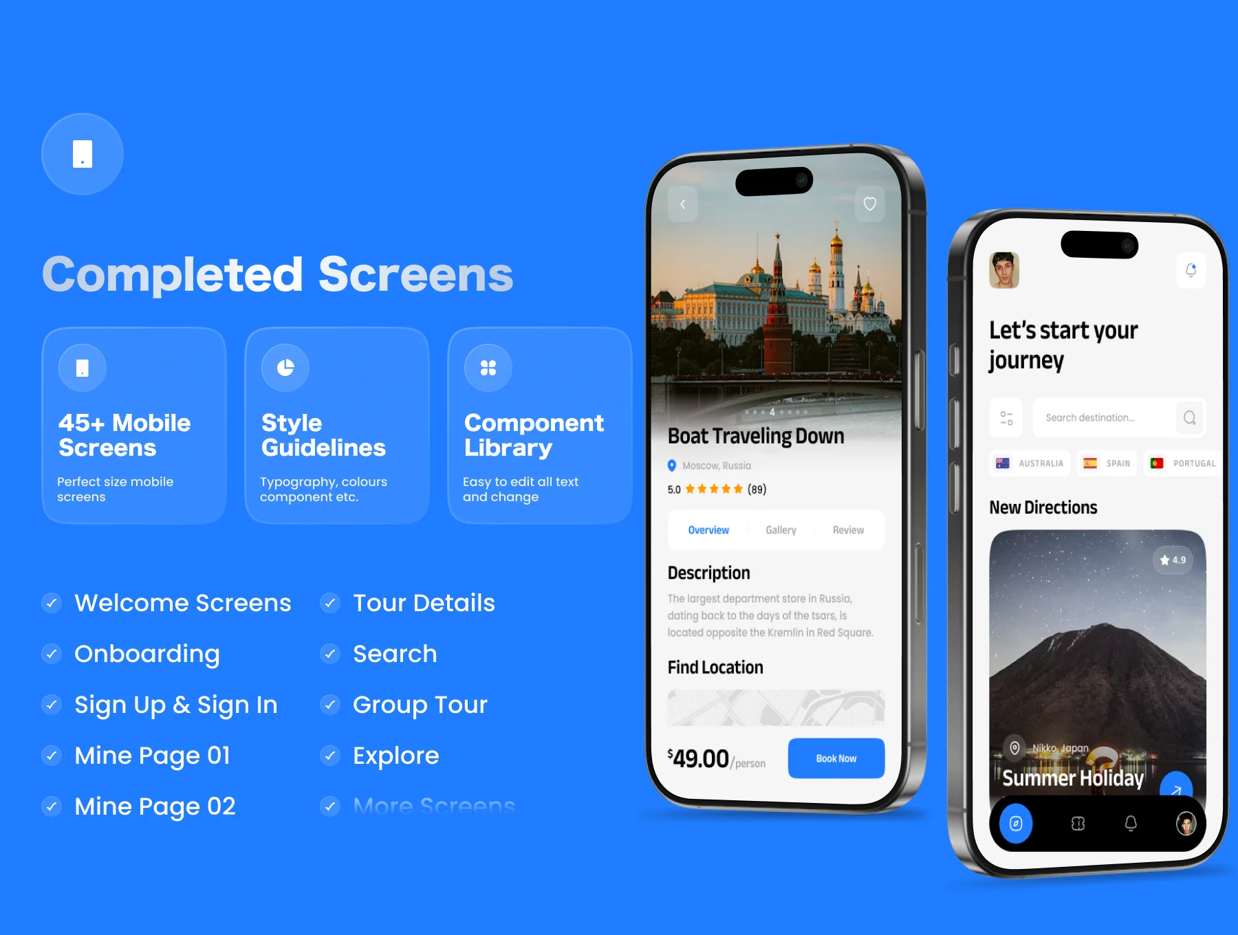 Airfly - Travel Mobile App UI Kit 2