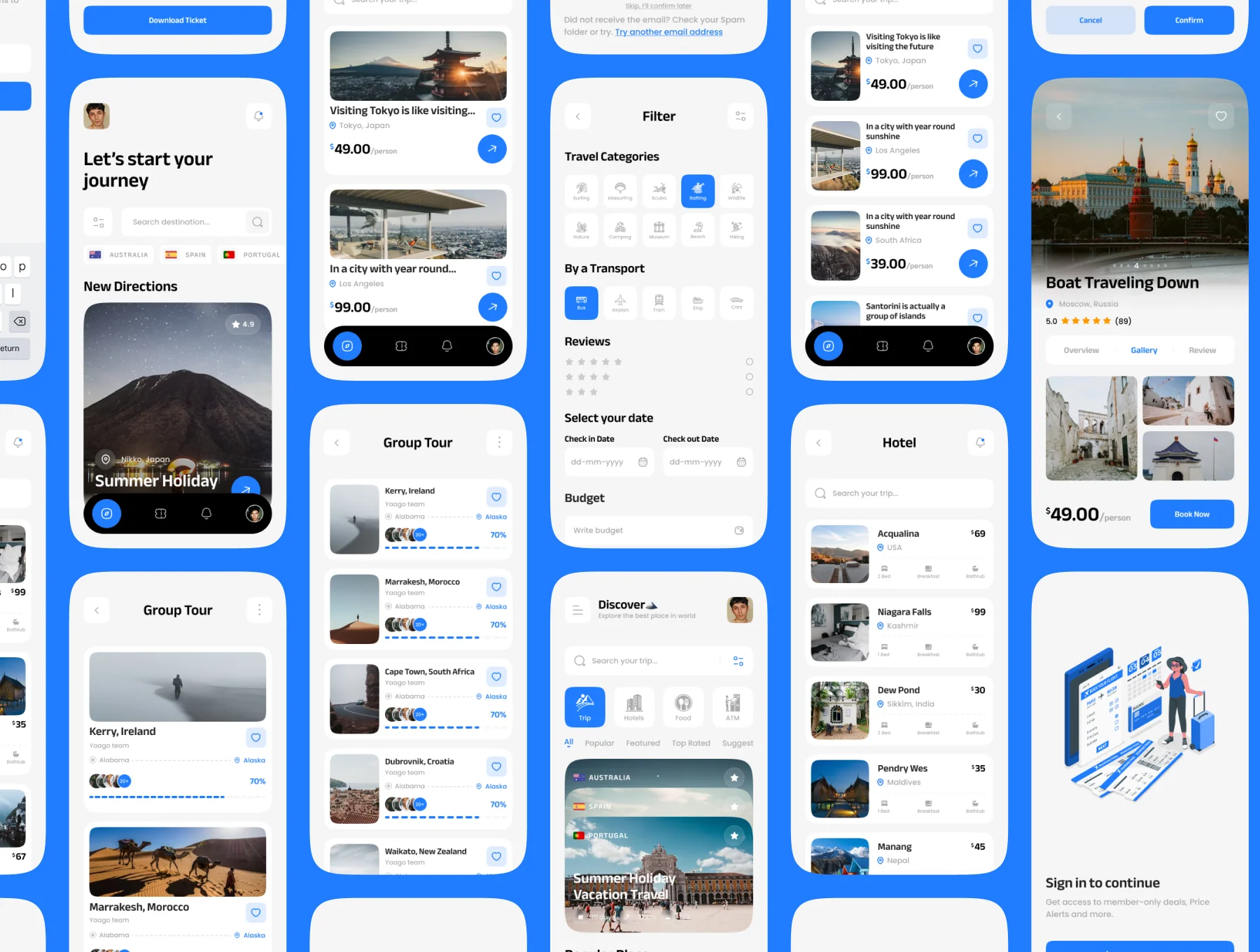 Airfly - Travel Mobile App UI Kit 7