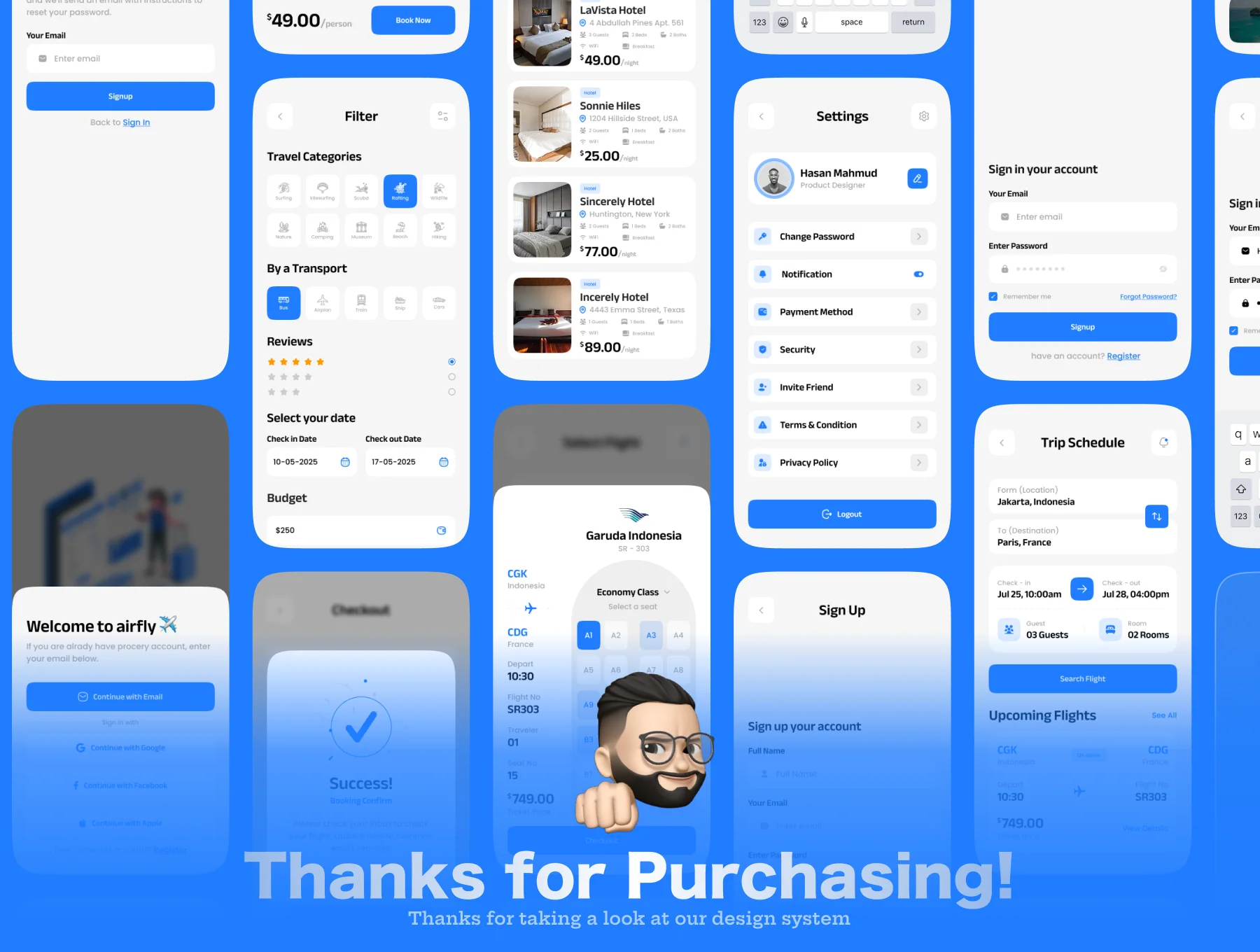 Airfly - Travel Mobile App UI Kit 8