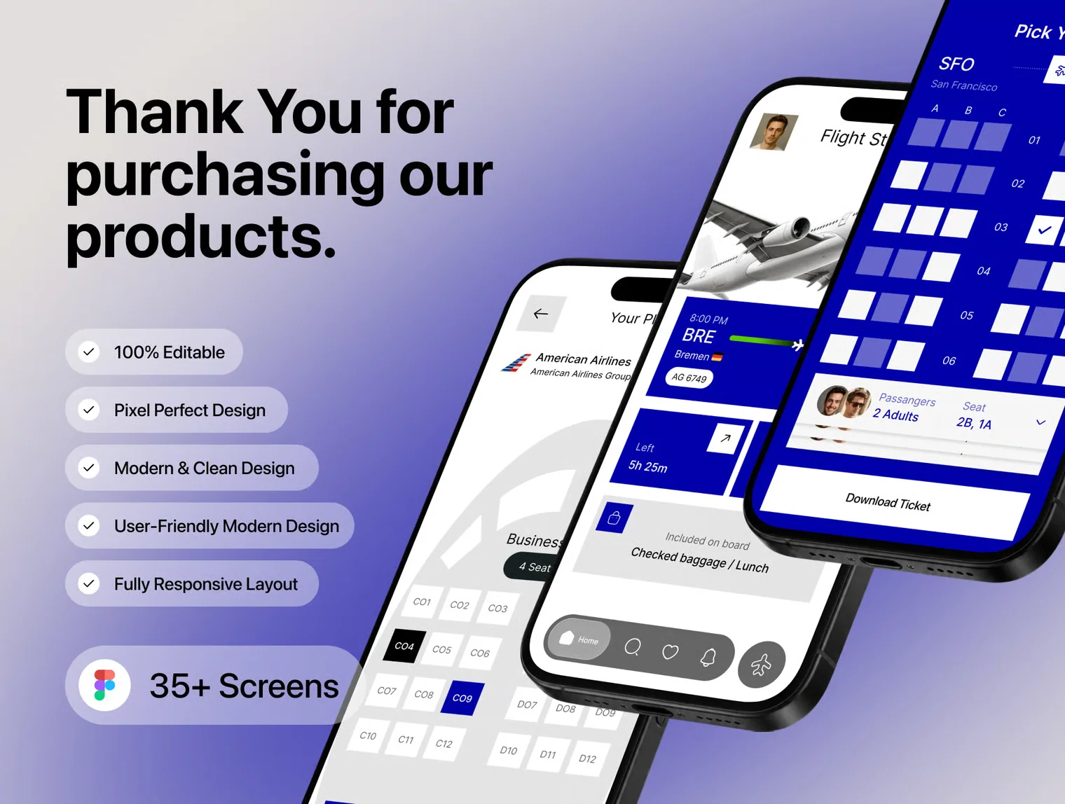 Airline — Flight Booking Mobile App UI Kit 6