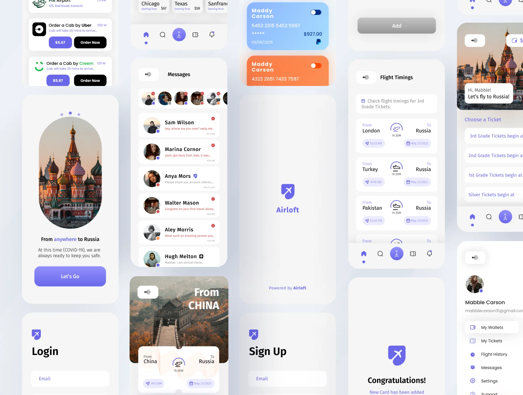 Airloft - A Premium Flights Booking Mobile App UI Kit 3