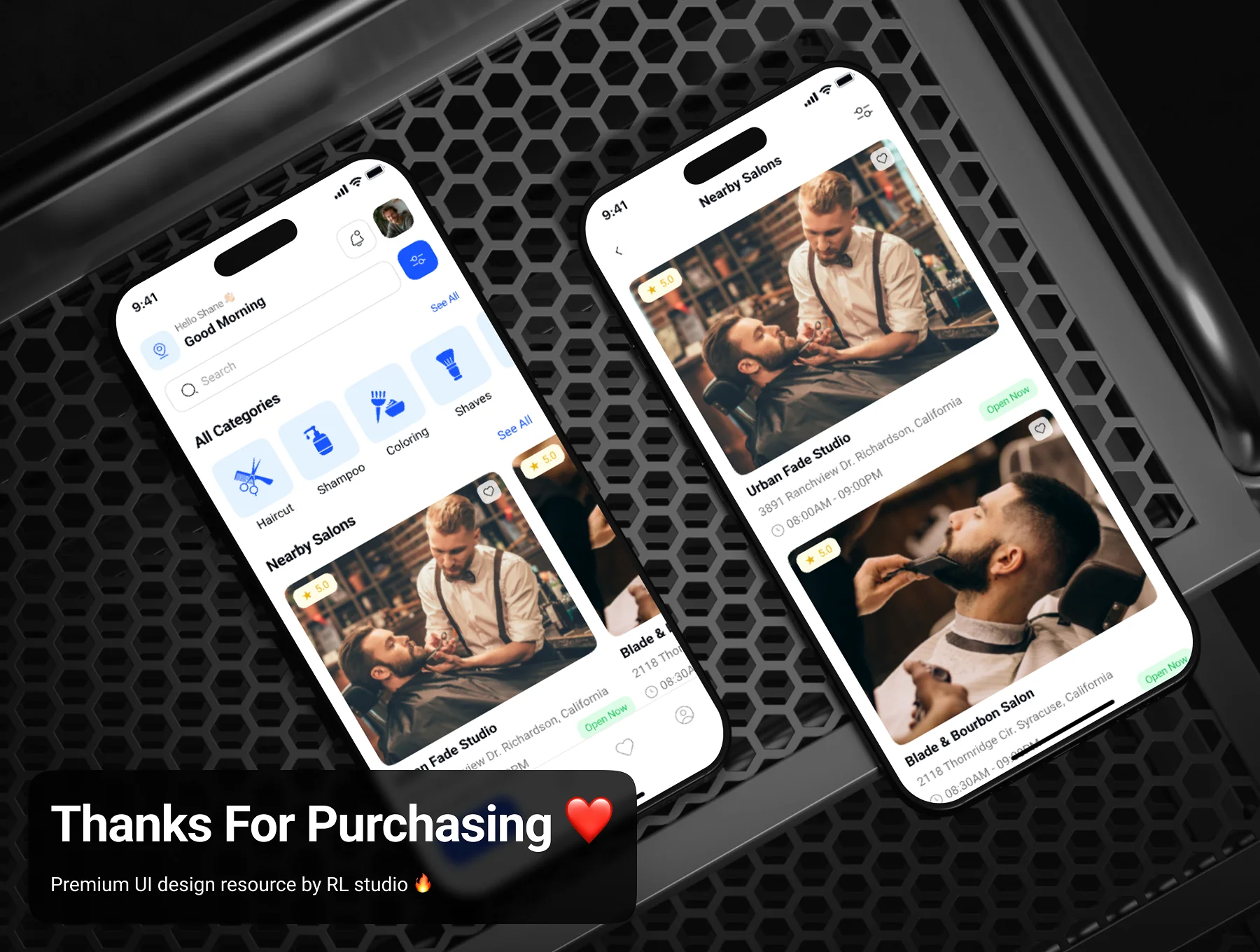 Airno - Barber Salon Booking App UI Kit 10