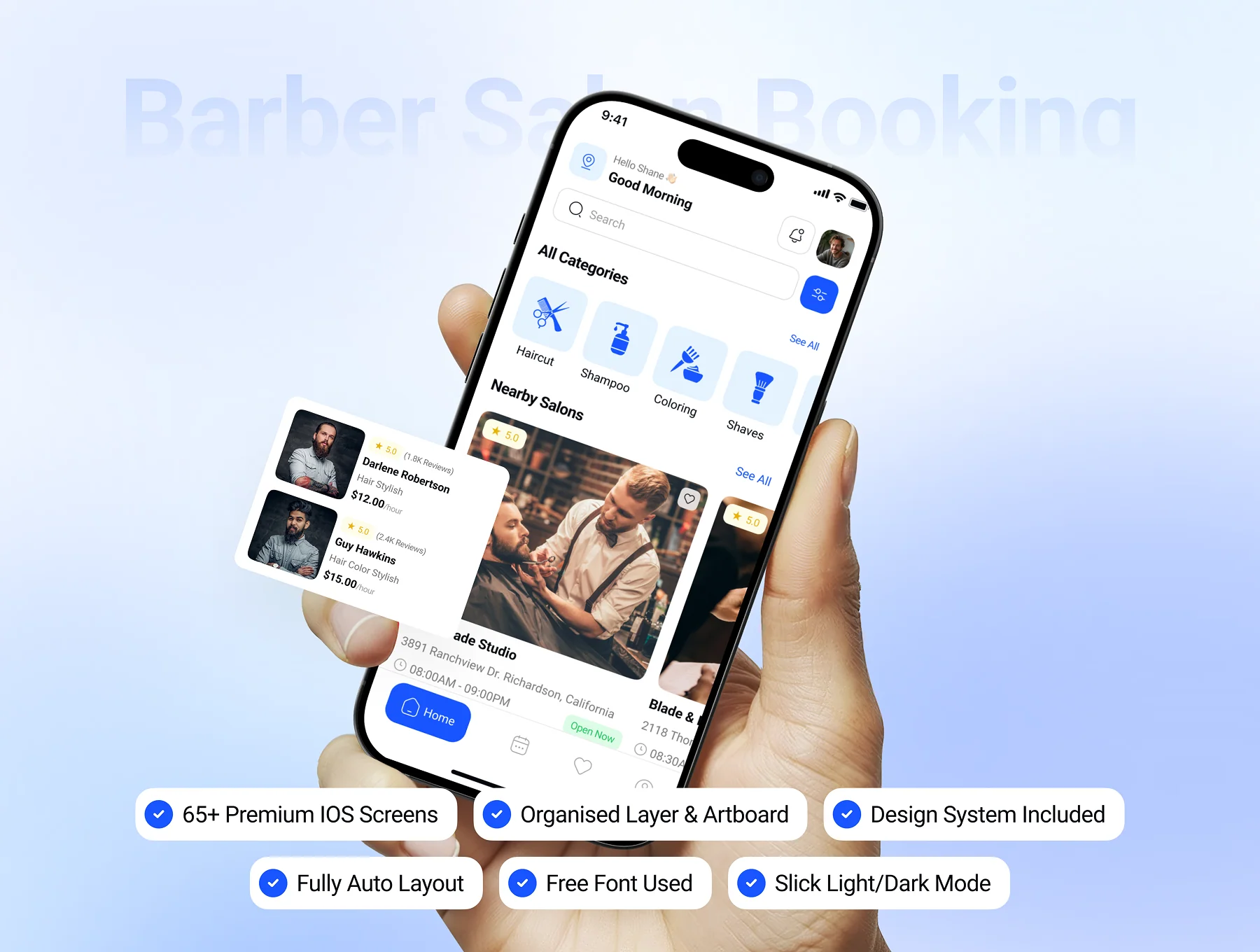 Airno - Barber Salon Booking App UI Kit