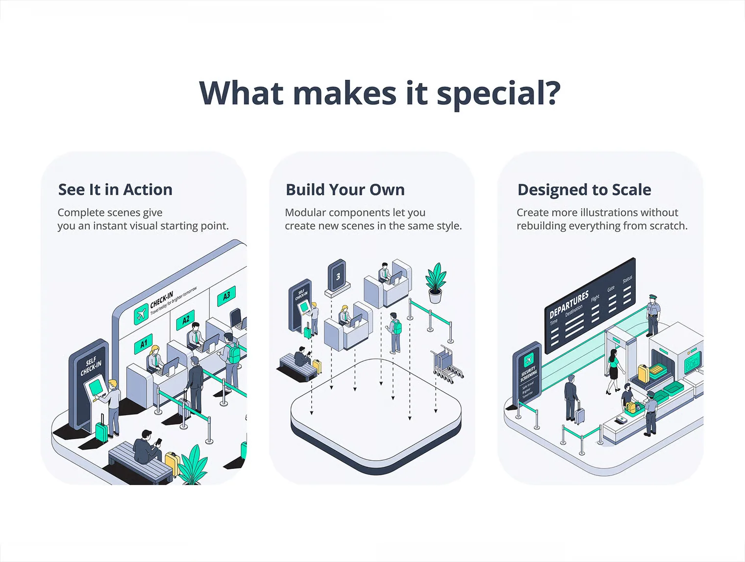 AirportFlow-Isometric Illustration System 2