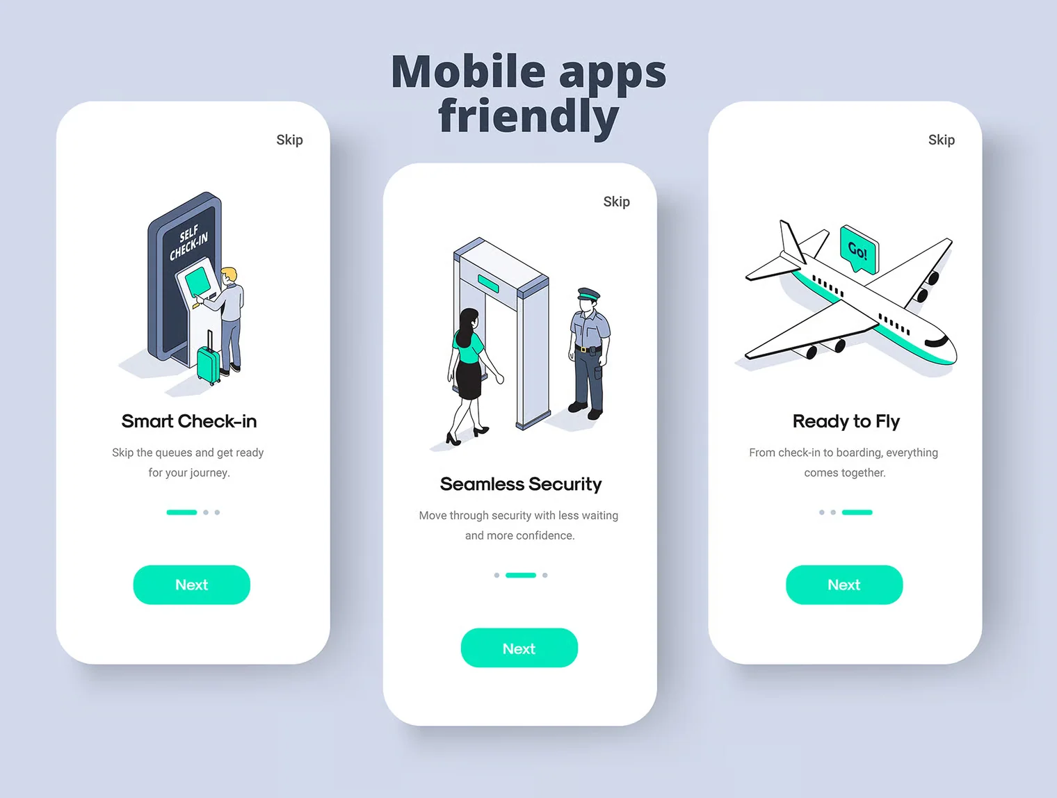 AirportFlow-Isometric Illustration System 5