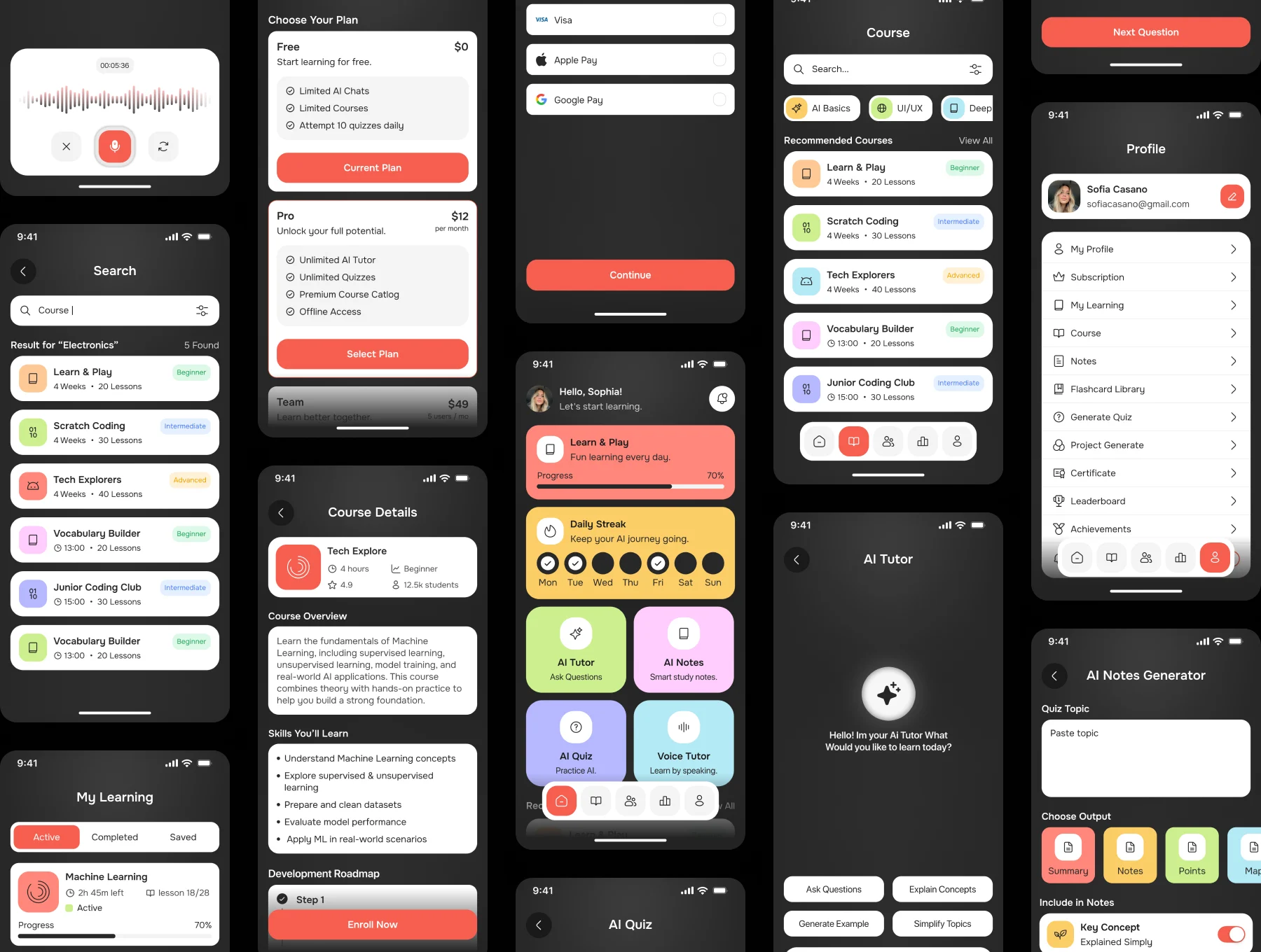 AISkillora – Learning Platform & Tutor App UI Kit 3