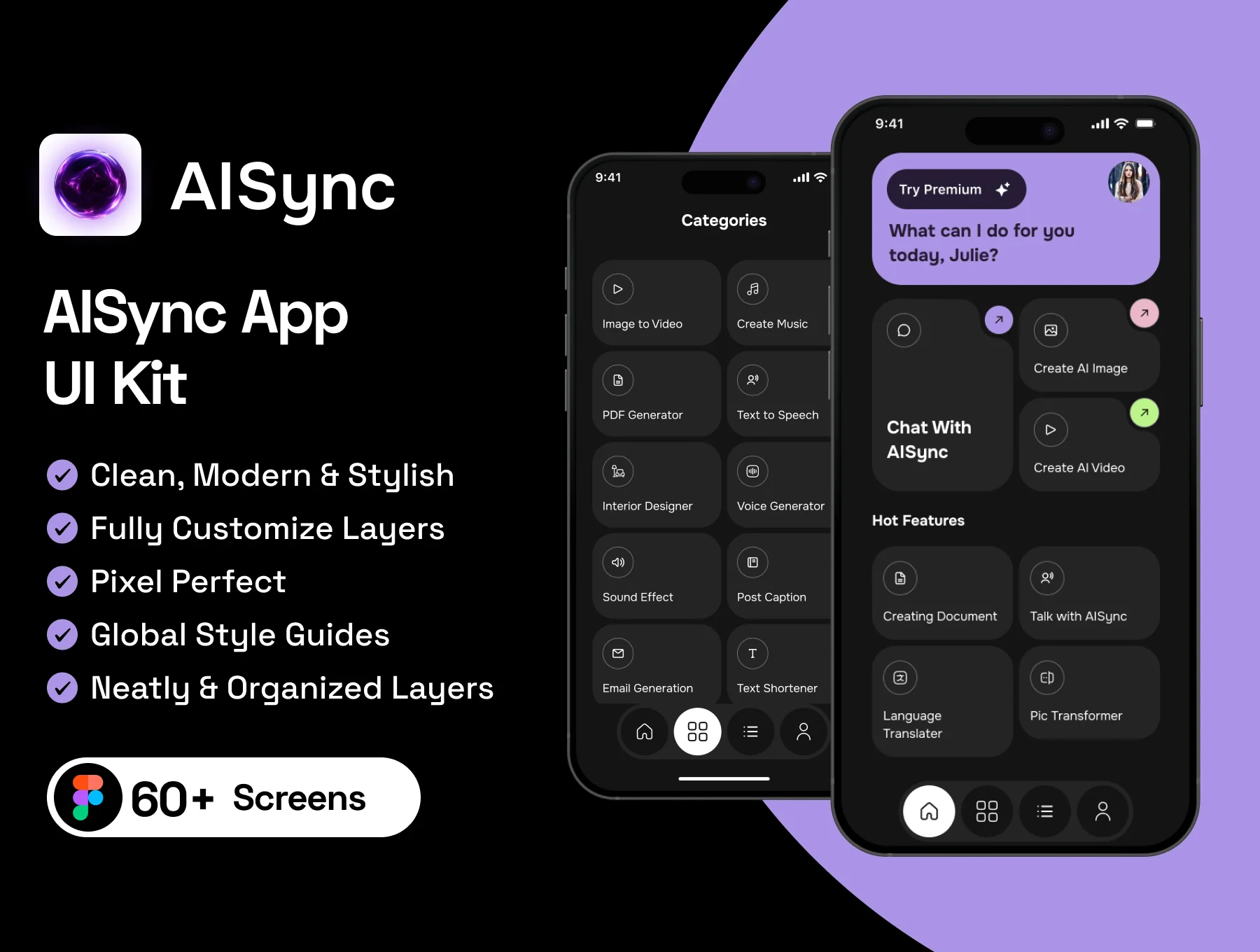 AISync App UI Kit