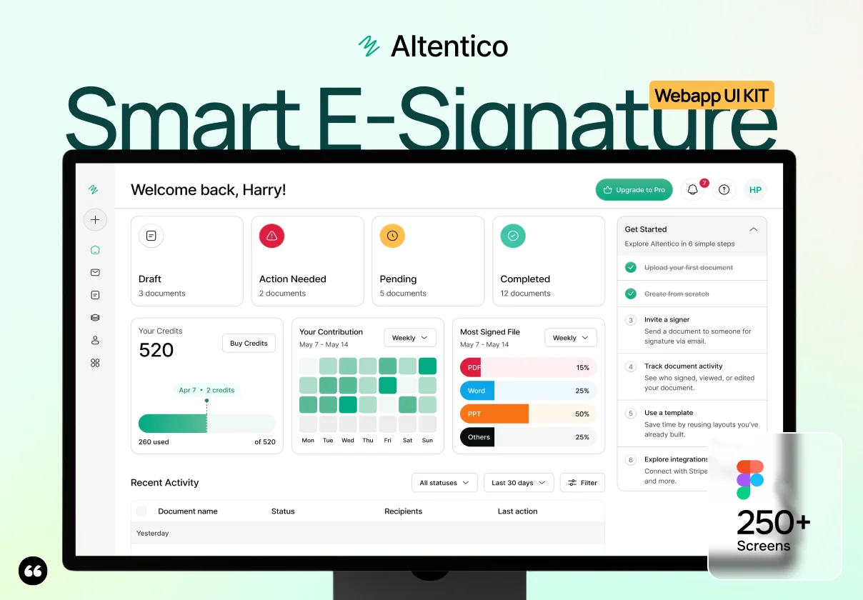 AItentico - Smart E-Signature Doc WebApp UI KIT