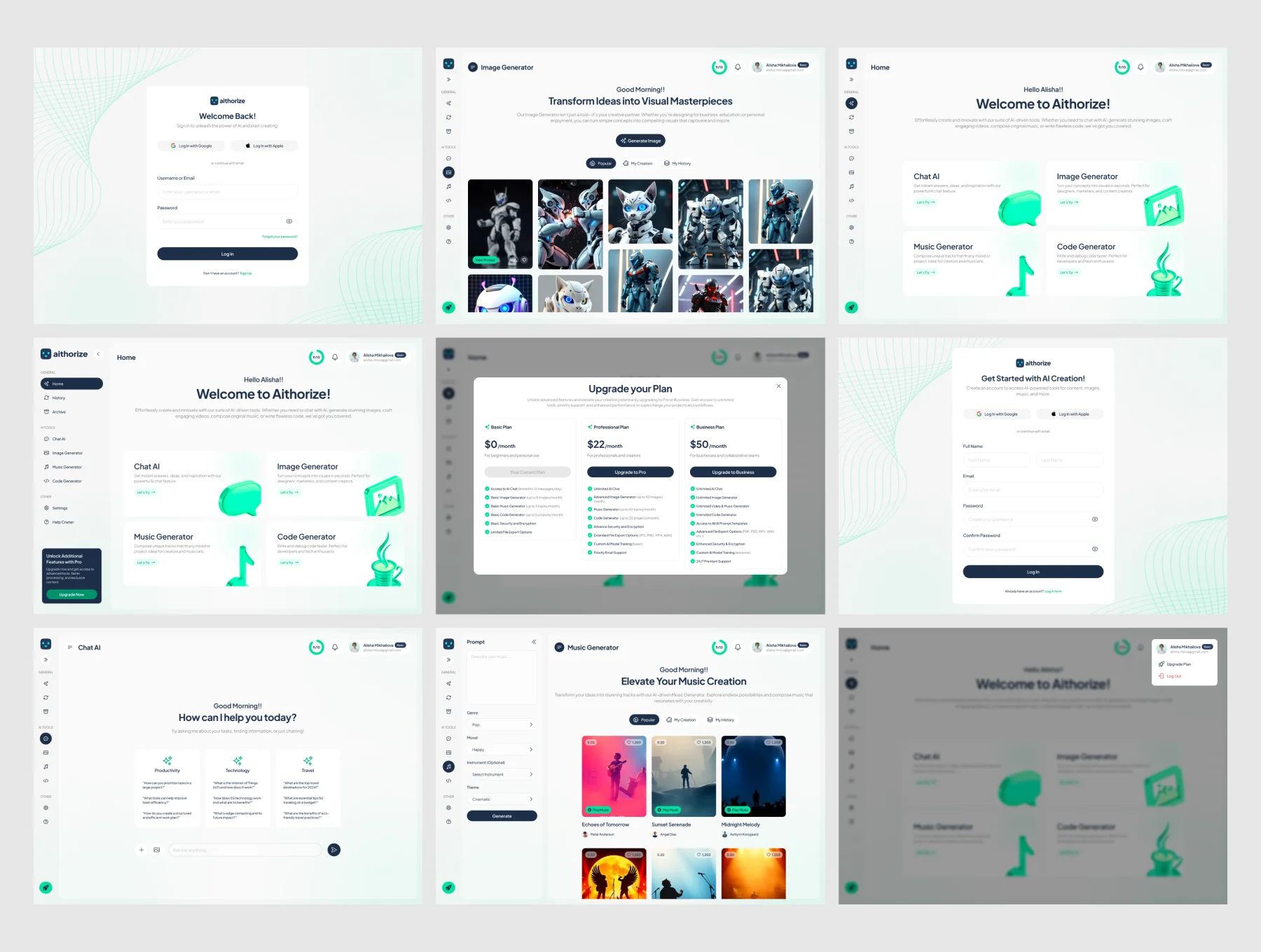 Aithorize - AI Assistant Web App UI KIT 5