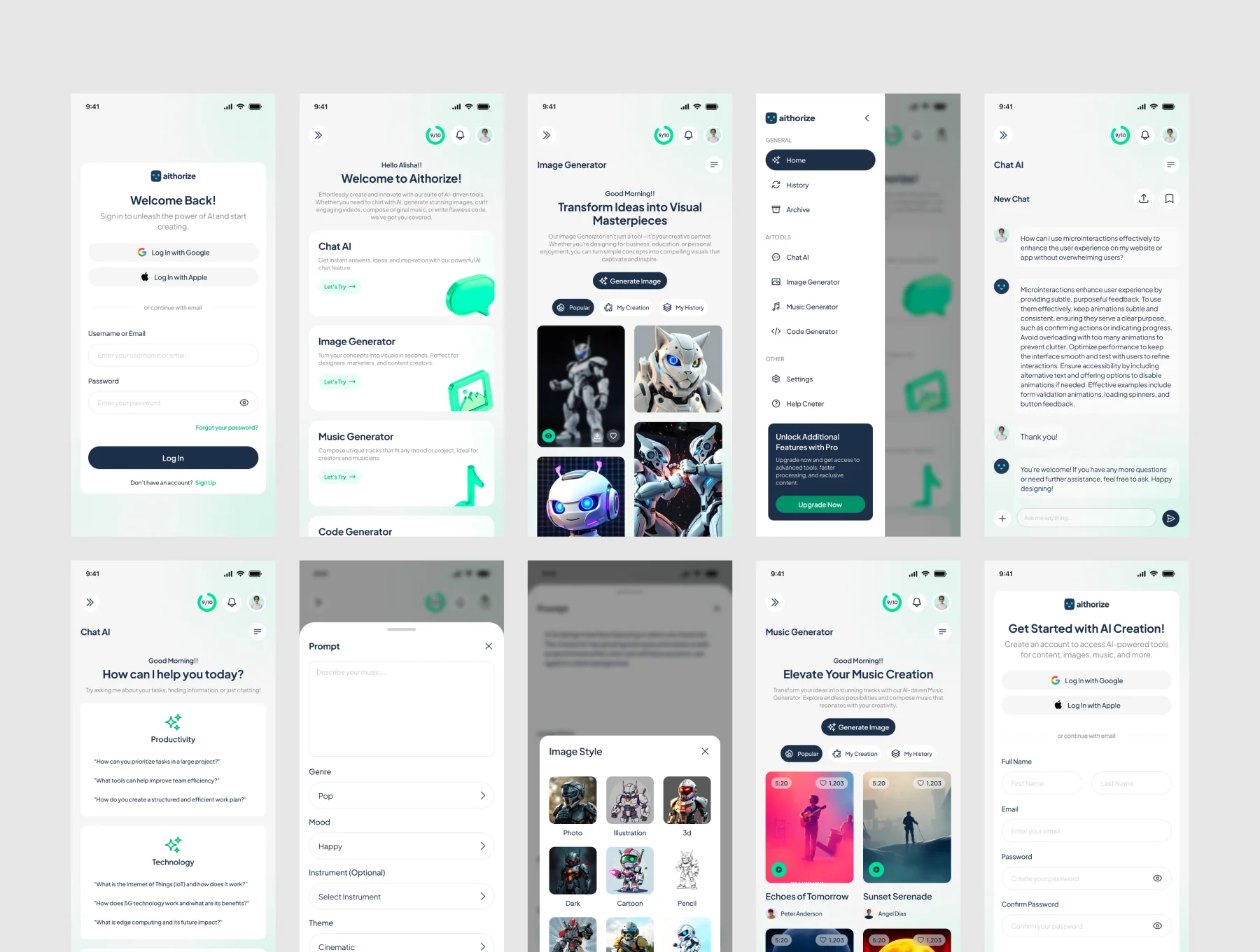 Aithorize - AI Assistant Web App UI KIT 6