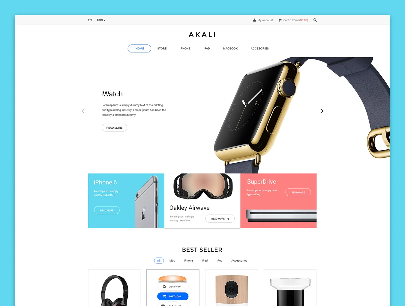 Akali PSD Template 3