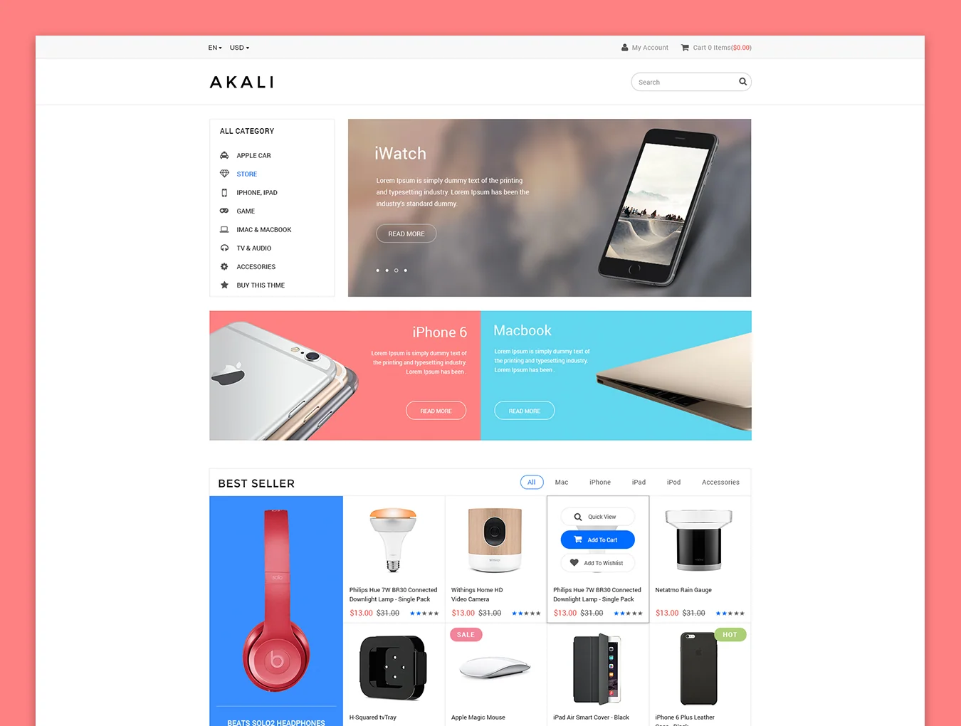 Akali PSD Template 4