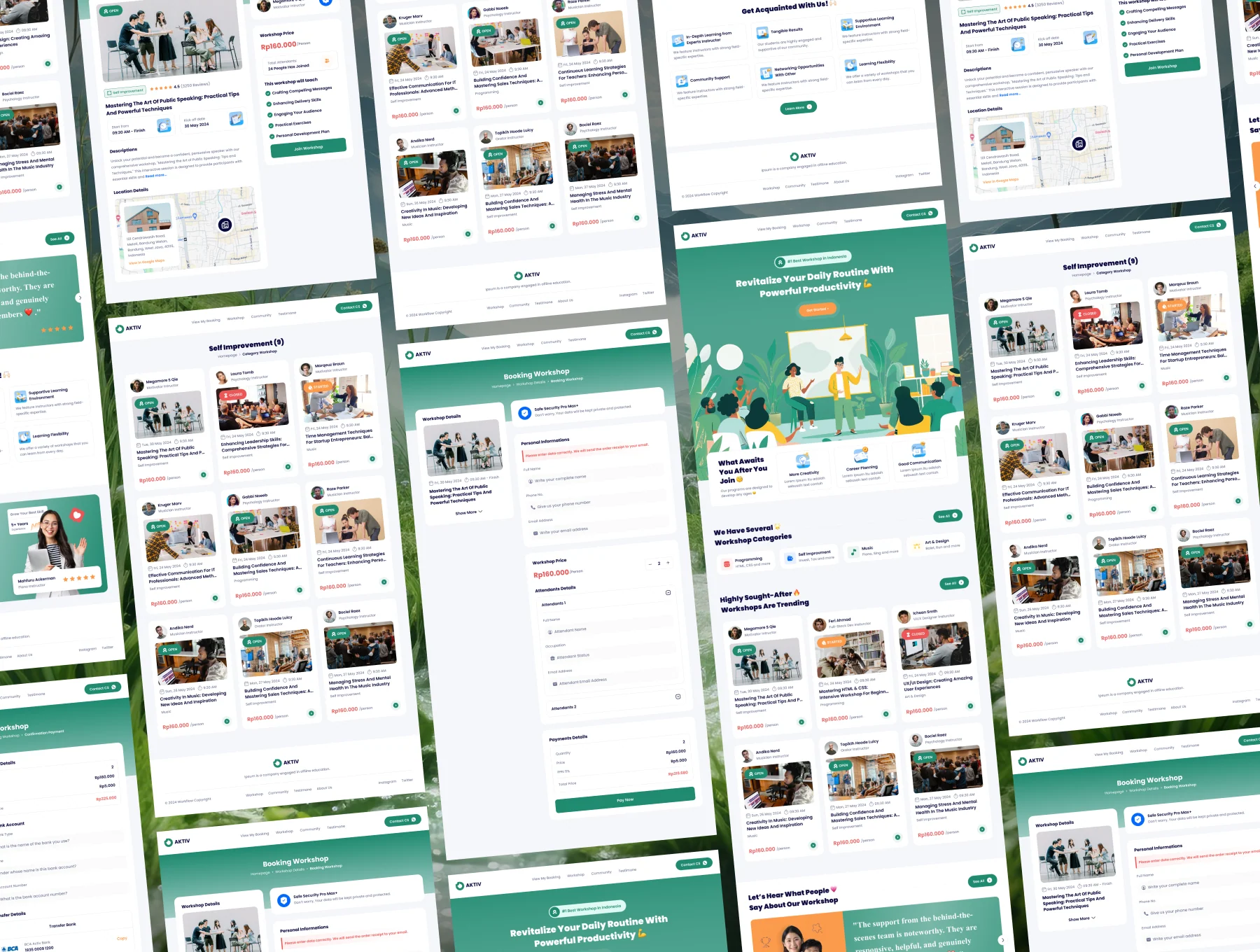 Aktiv - Workshop Finder Website Design 3
