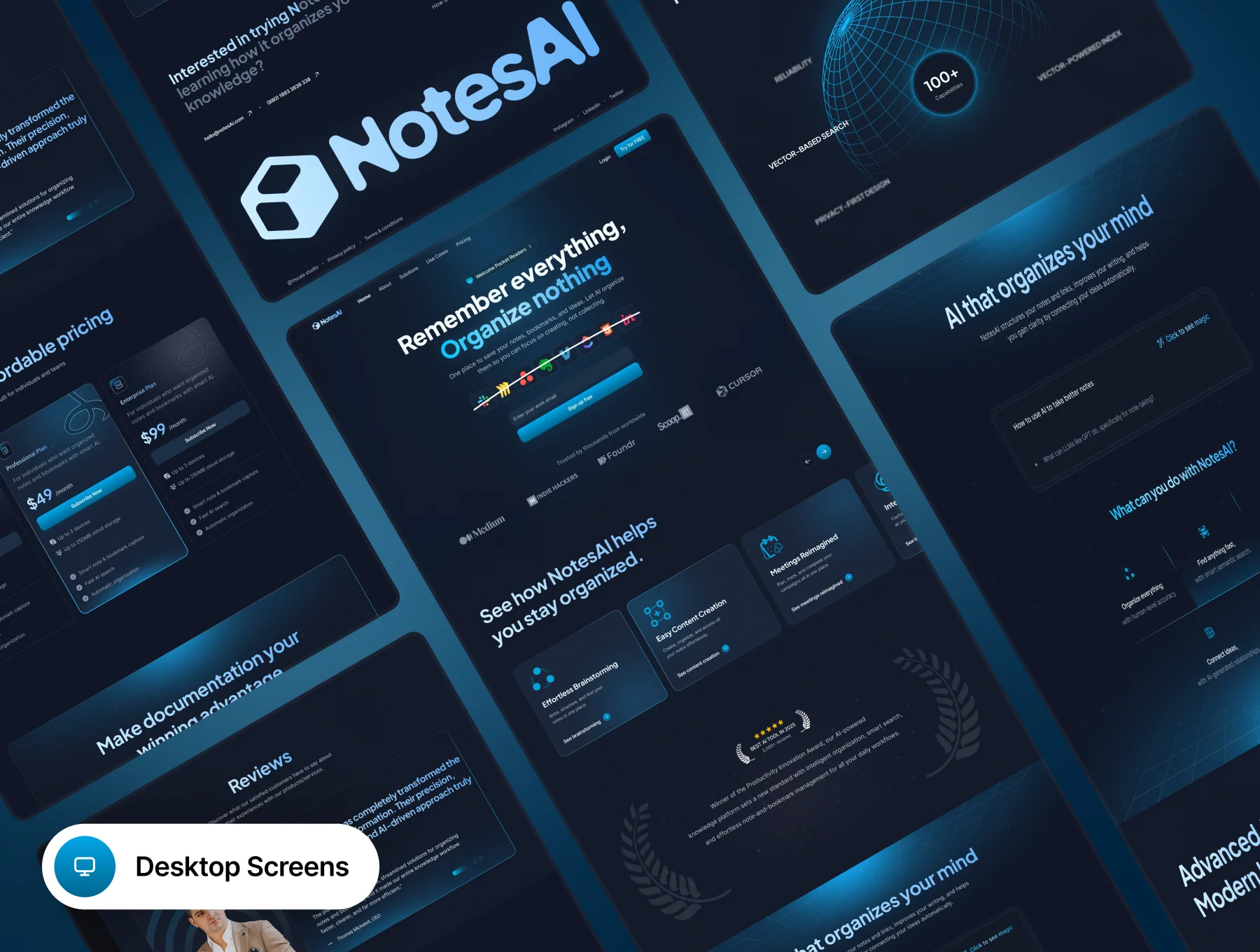 Al-Powered Note Taker Landing Page - NotesAI 2