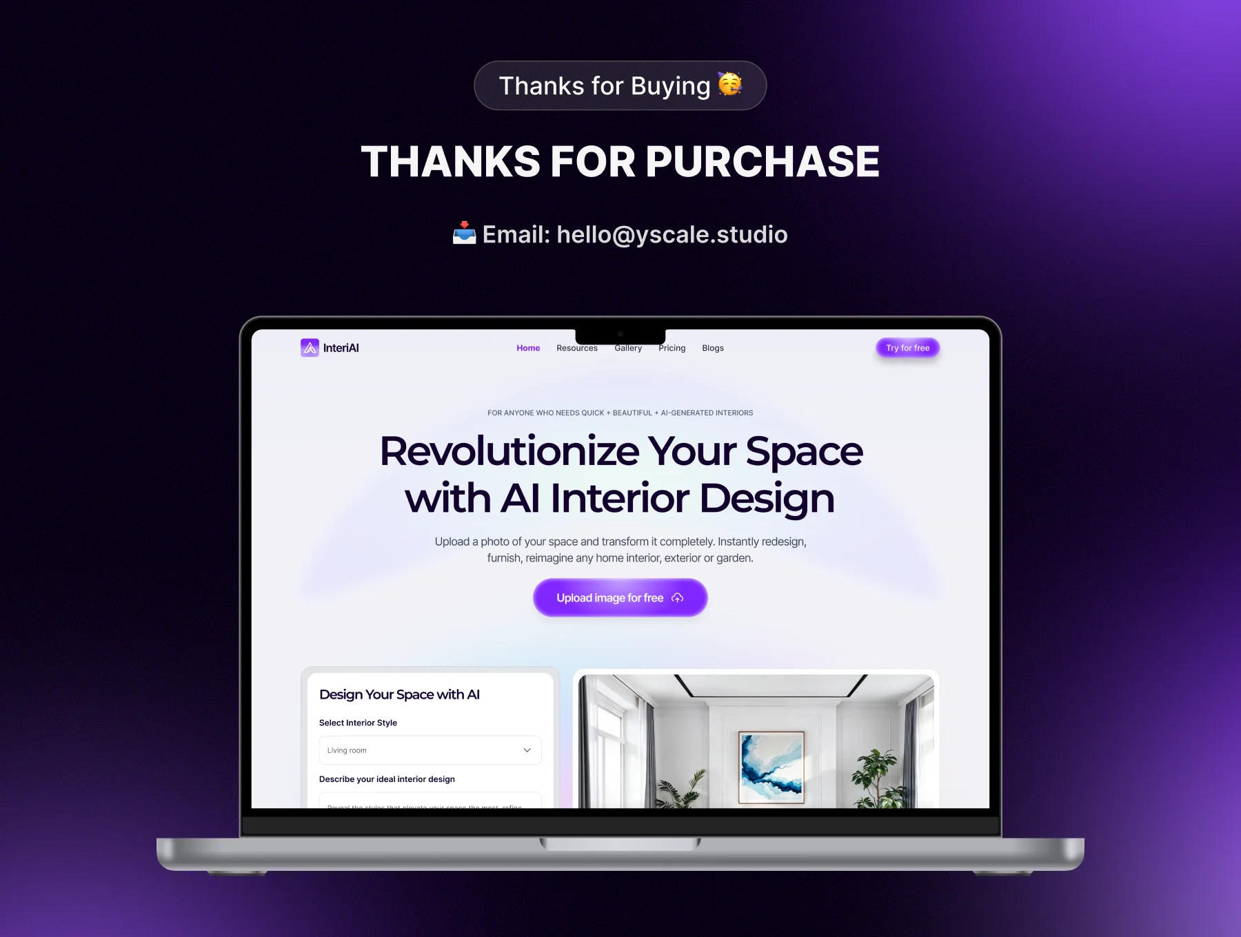 Al Virtual Interior Design Landing Page - InteriAI 6