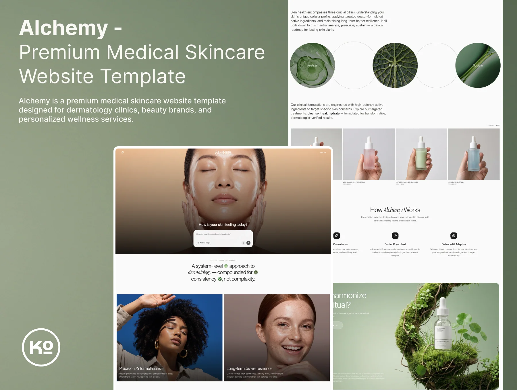 Alchemy — Medical Skincare & Beauty Clinic Website Template