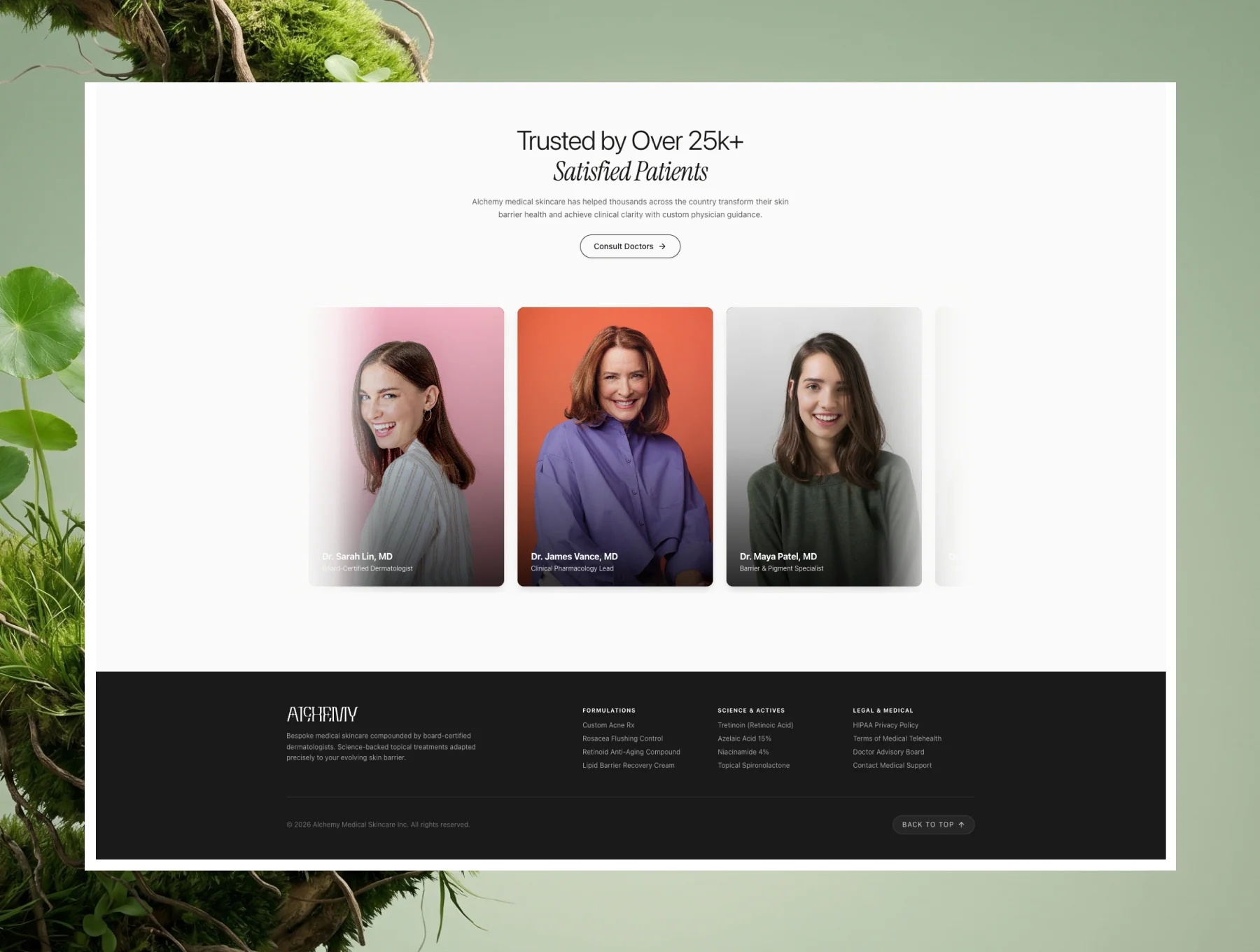 Alchemy — Medical Skincare & Beauty Clinic Website Template 5