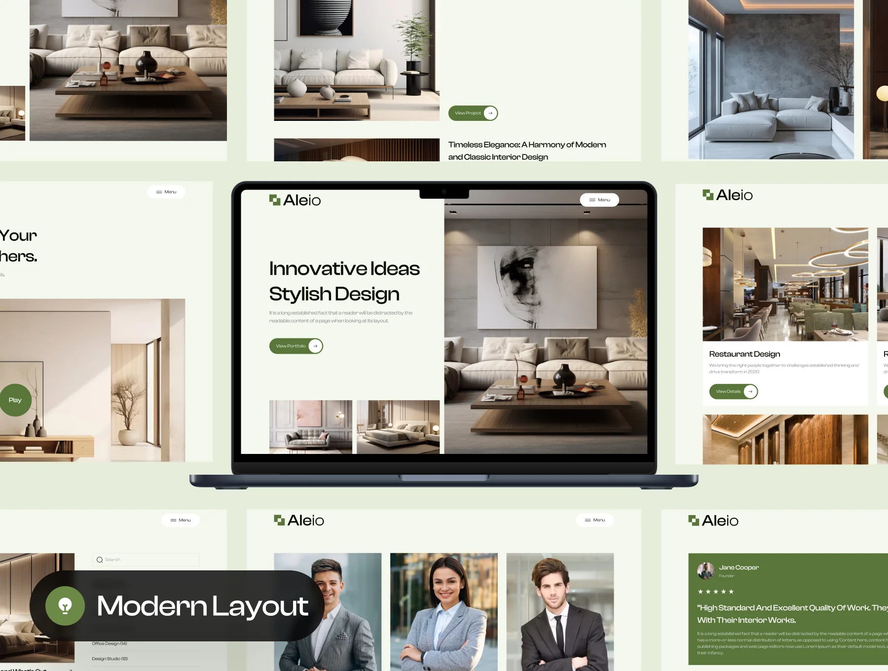 Aleio - Interior Design Website UI Kit 3