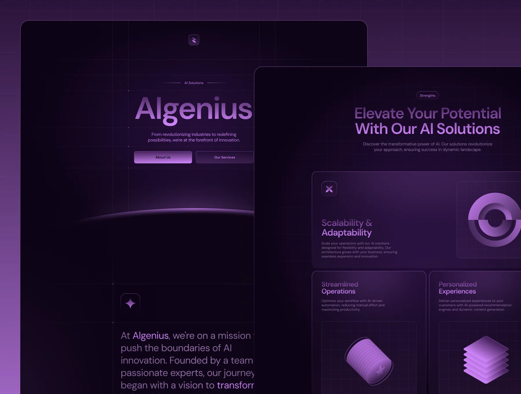 Algenius — AI Services Website 2