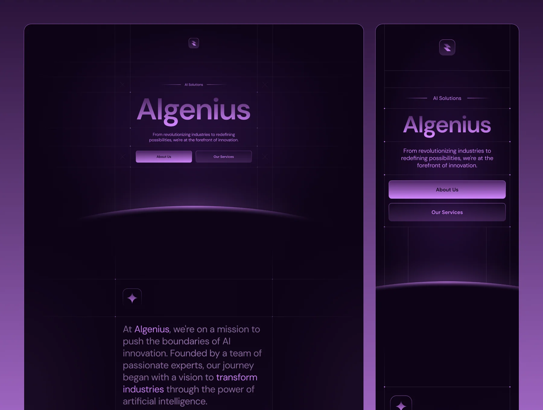 Algenius — AI Services Website 3