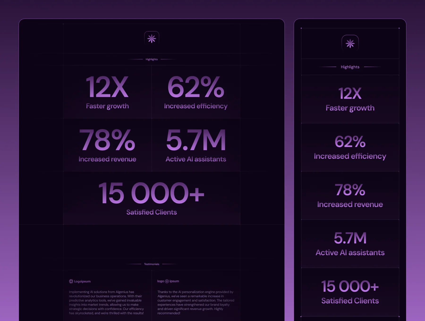Algenius — AI Services Website 4