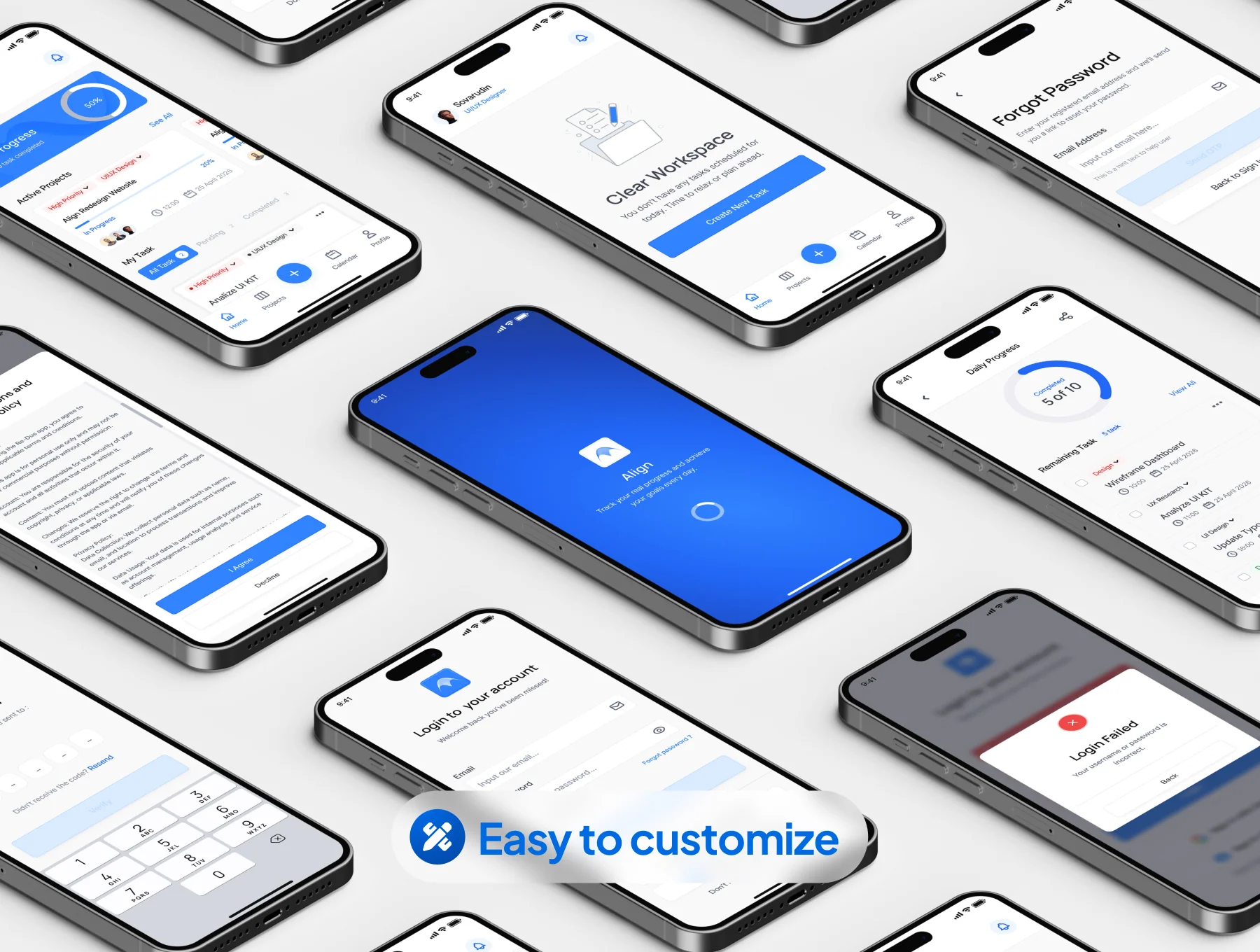 Align - Minimalist SaaS & Task Management UI Kit 5