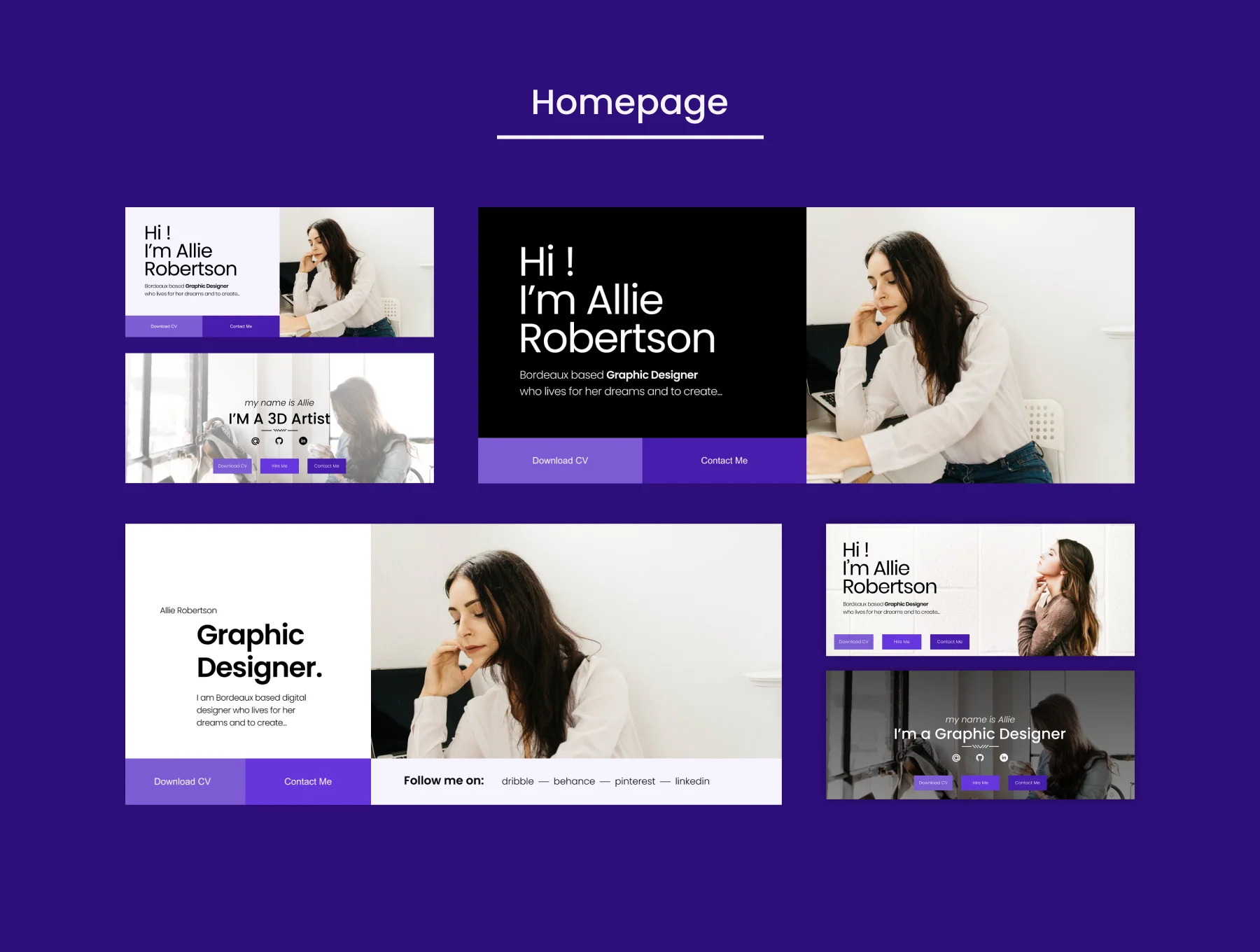 Allie - Creative Portfolio Website Figma Template 4