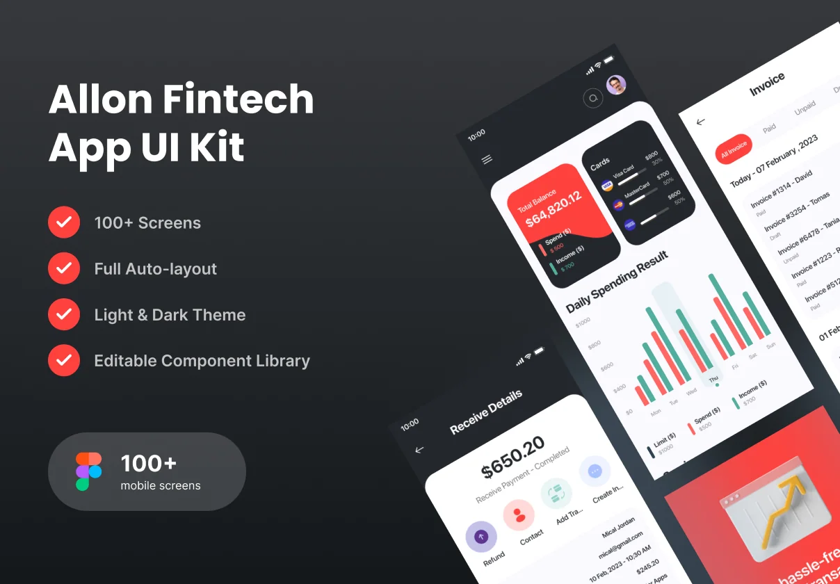 Allon Fintech 
App UI Kit