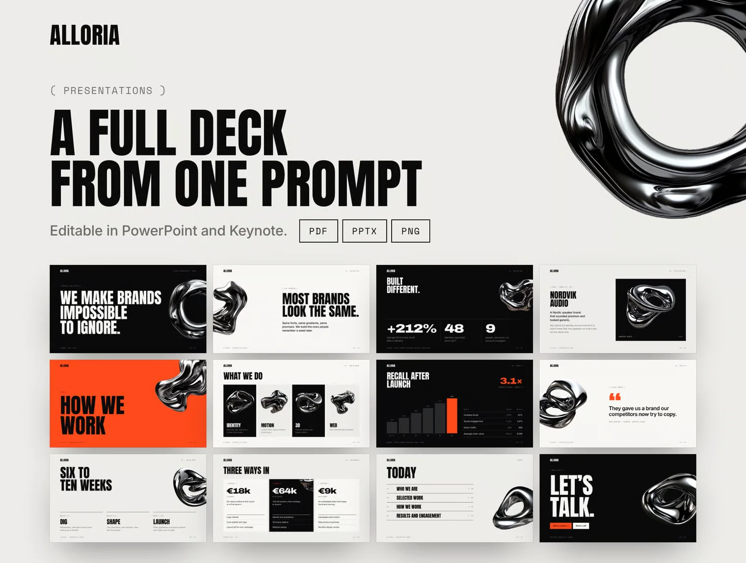 Alloria – Bold Chrome Design Skill for Claude 5
