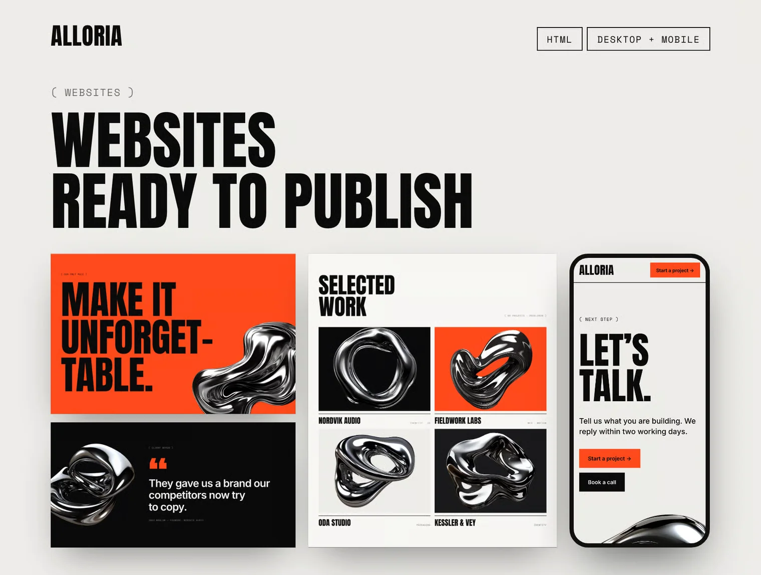 Alloria – Bold Chrome Design Skill for Claude 7