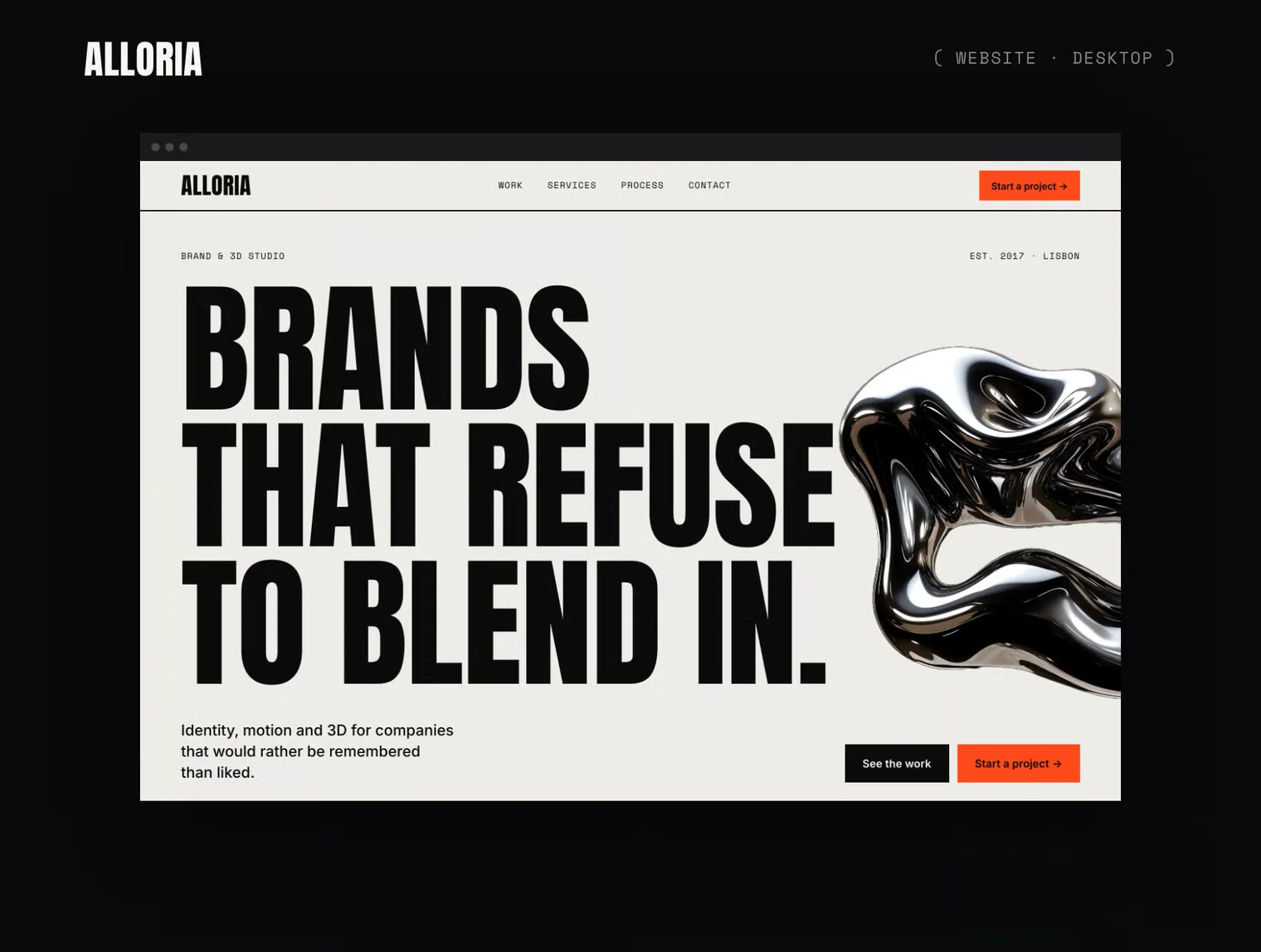 Alloria – Bold Chrome Design Skill for Claude 8