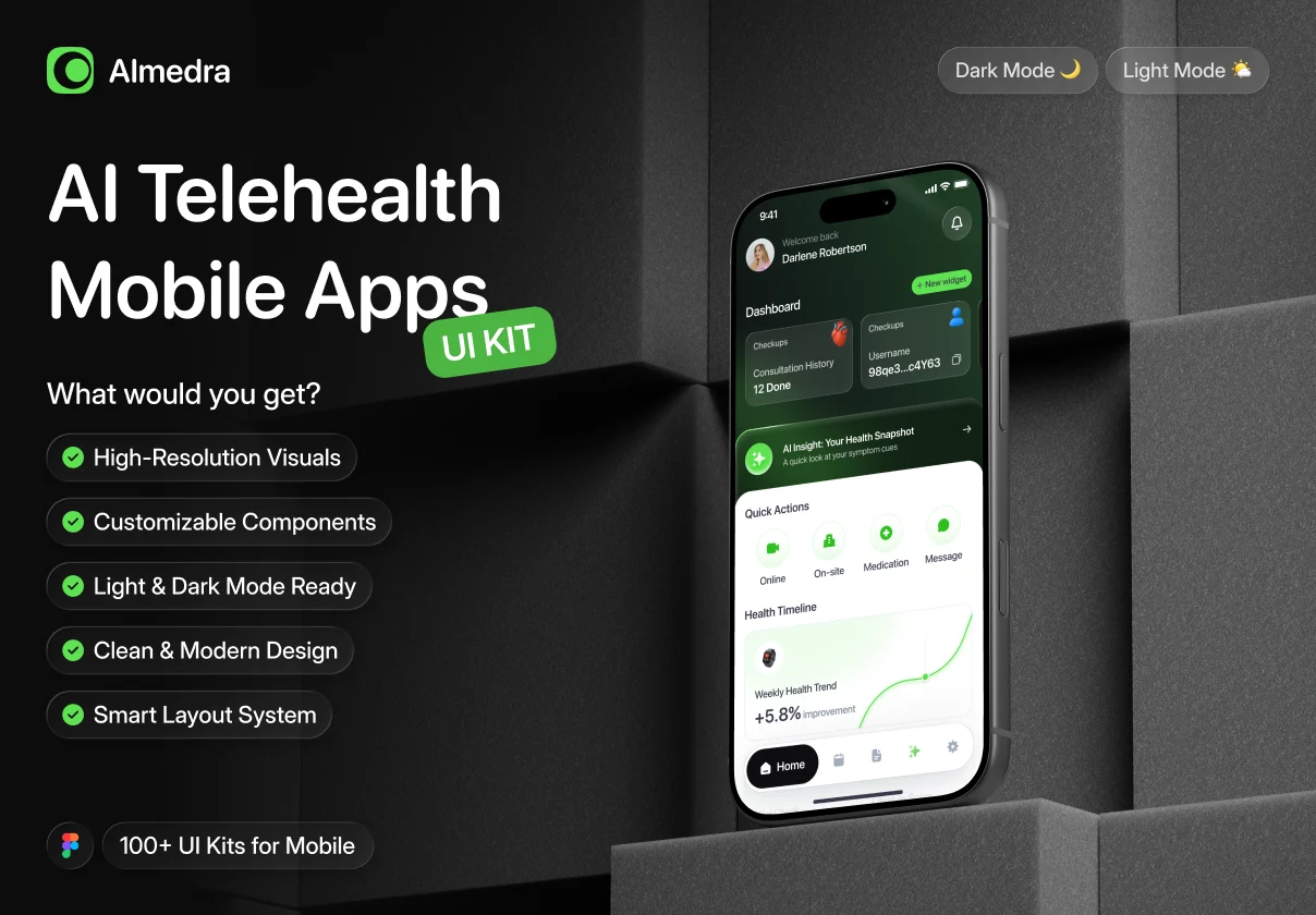 Almedra – AI Telehealth Apps UI KIT
