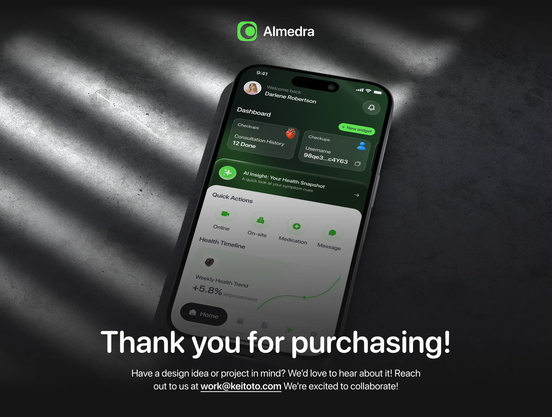 Almedra – AI Telehealth Apps UI KIT 6