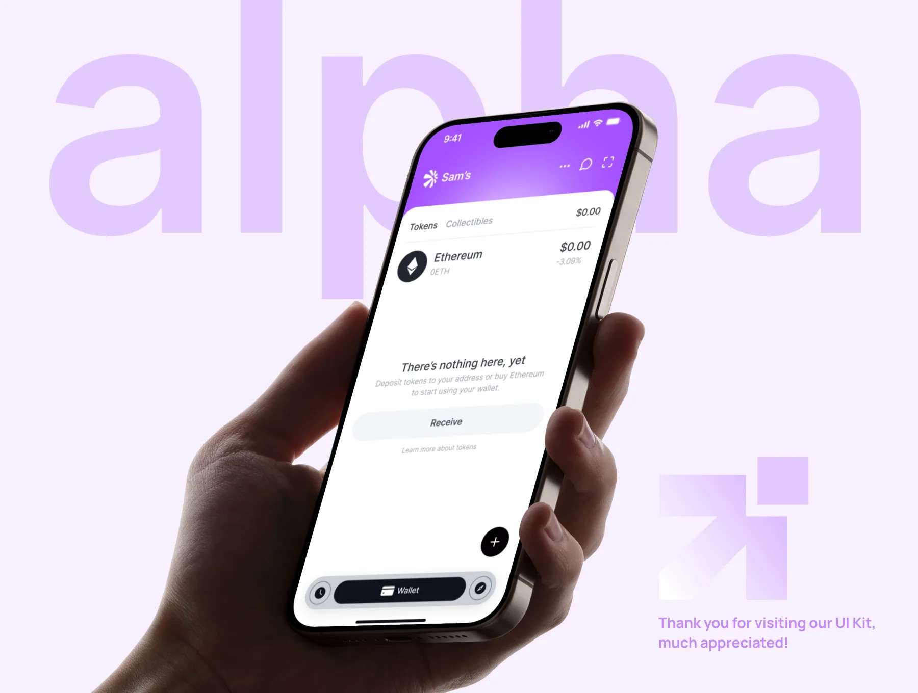 Alpha - Crypto wallet App UI Kit 4