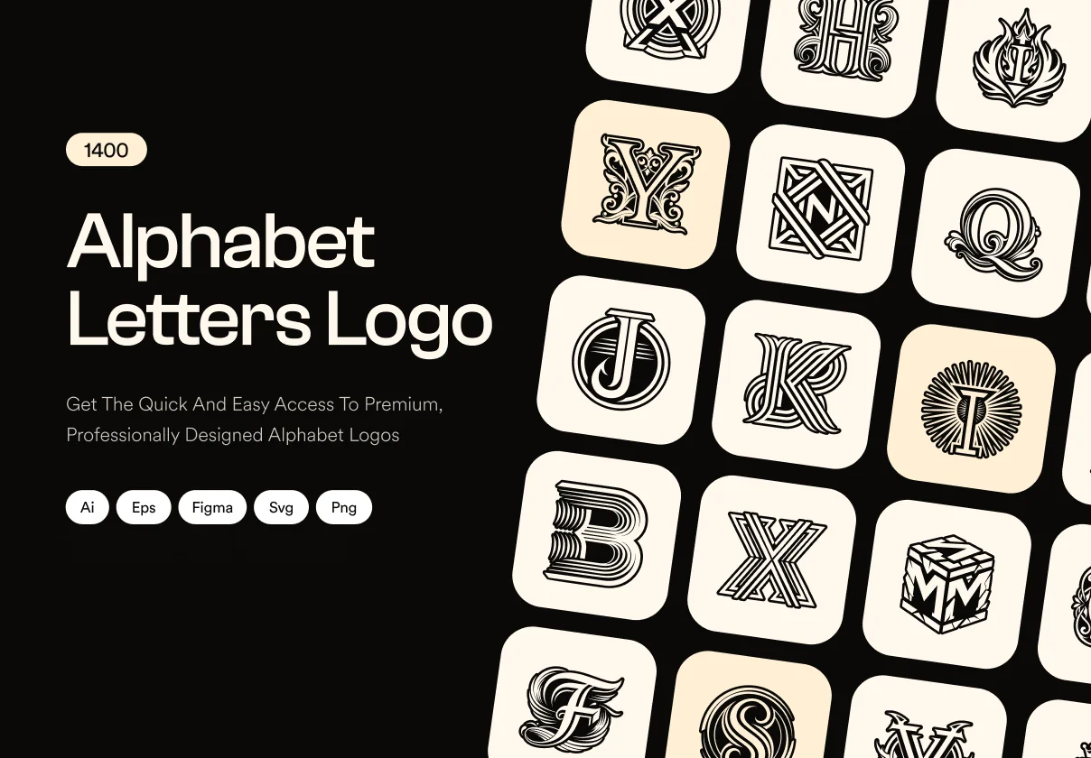 Alphabet Letters Logo Bundle