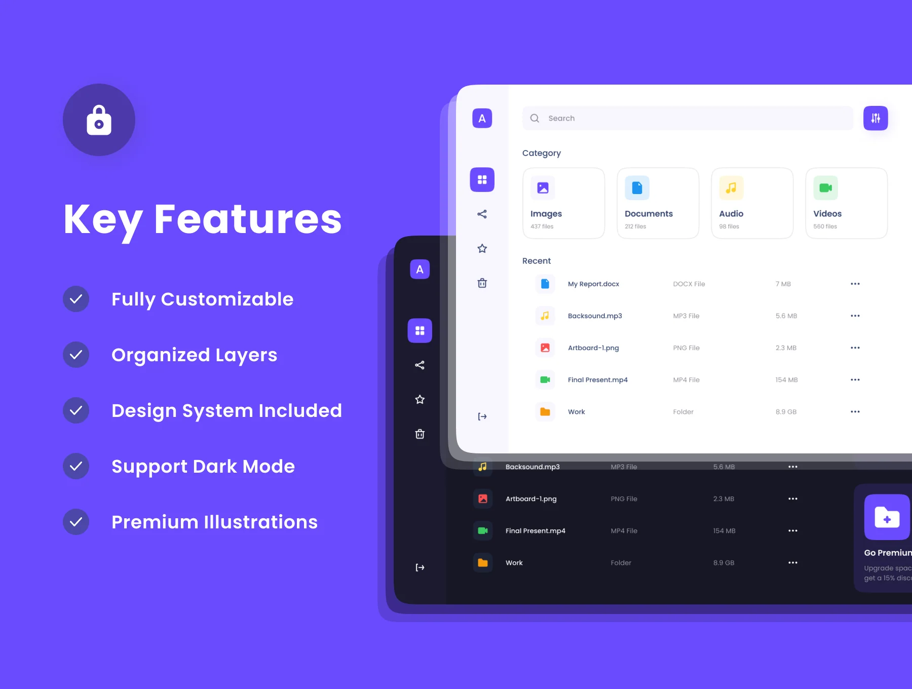 Alpha Drive Cloud Storage Website UI Kit 2