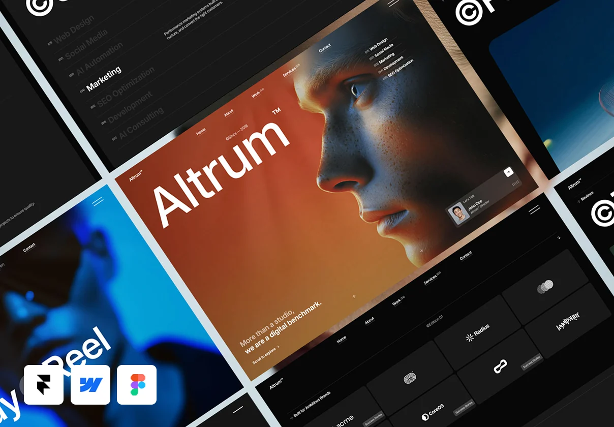 Altrum™ - Framer, Webflow and Figma Template