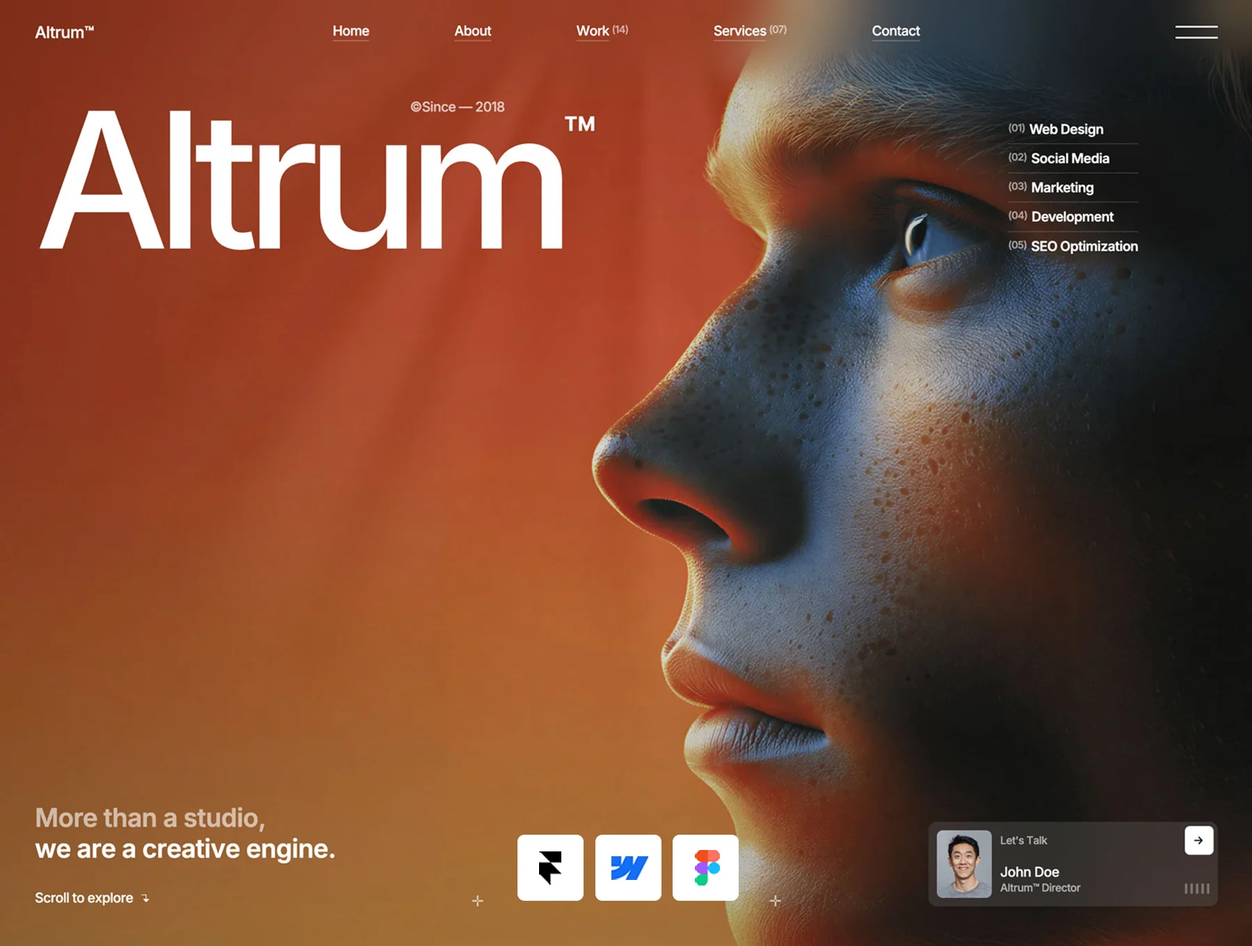 Altrum™ - Framer, Webflow and Figma Template