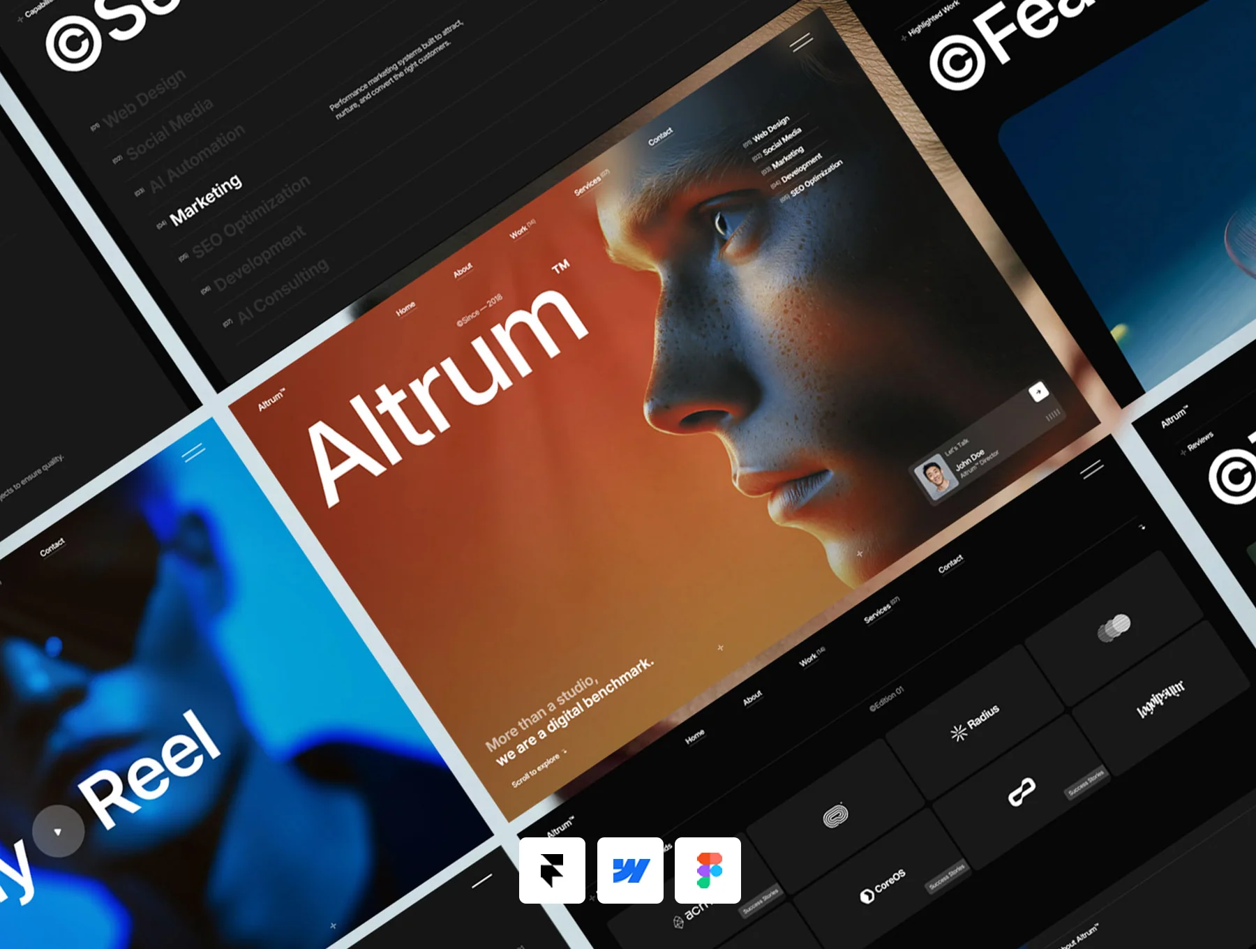 Altrum™ - Framer, Webflow and Figma Template 2