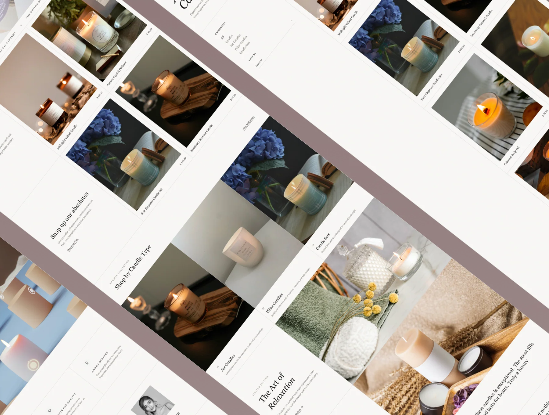 Aluna - Luxury Candle E-commerce Website Template 3