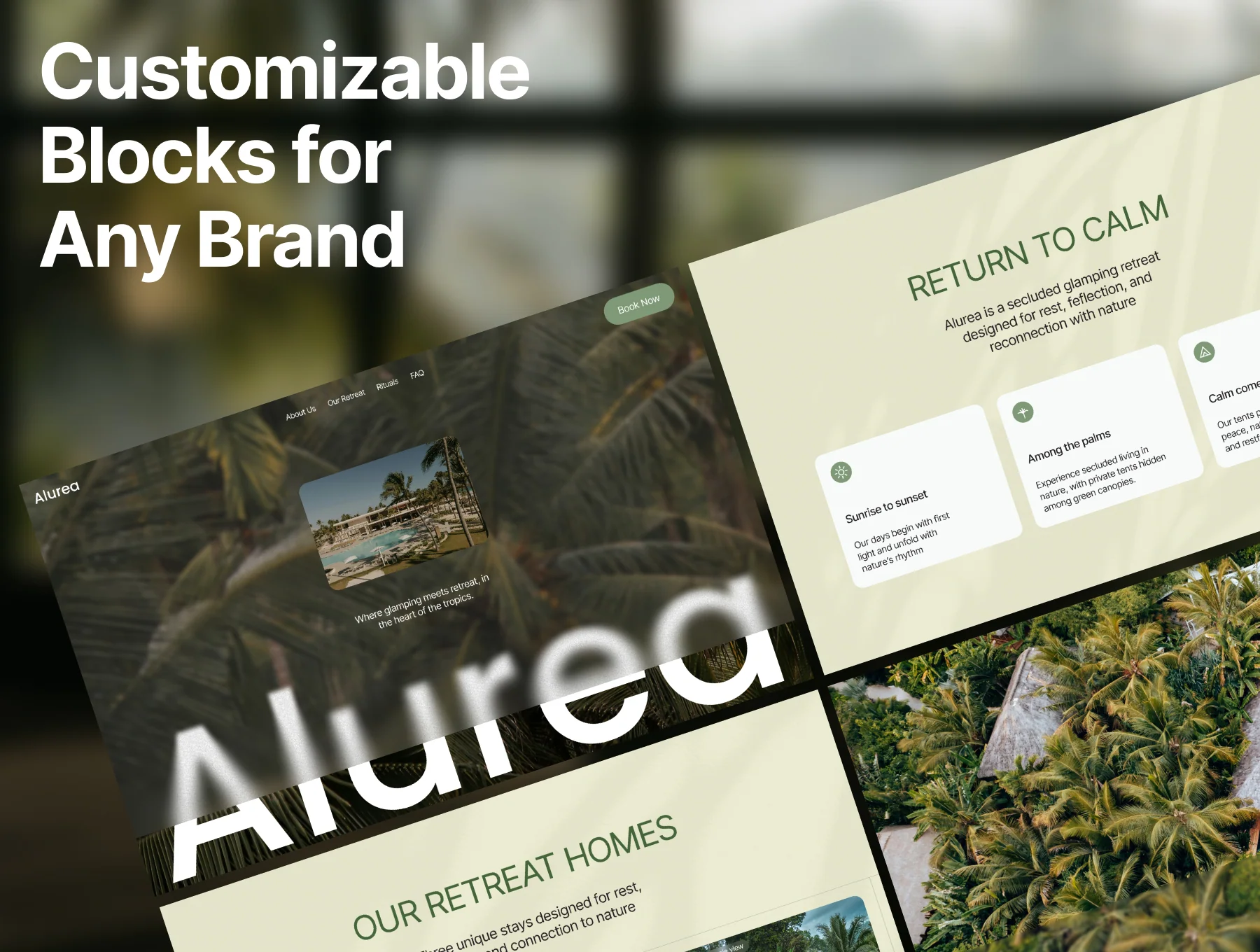 Alurea — Tropical Glamping & Retreat UI Kit 3