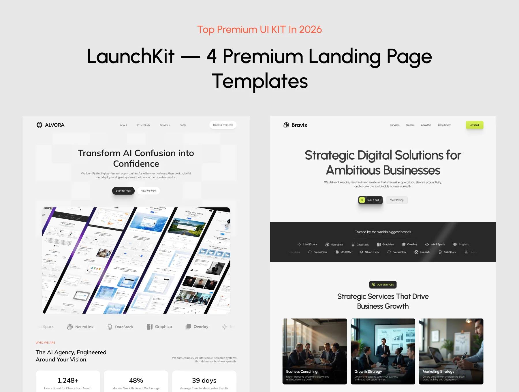 LaunchKit — 4 Premium Landing Page Templates 3