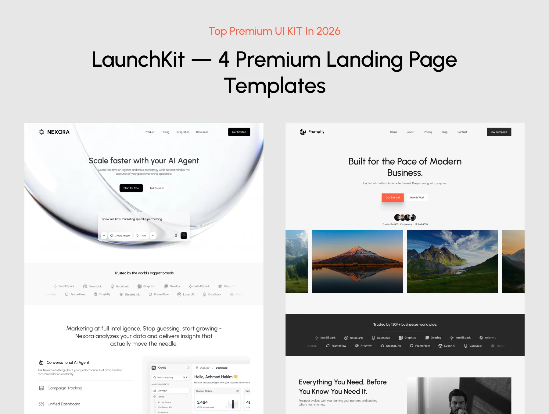 LaunchKit — 4 Premium Landing Page Templates 4